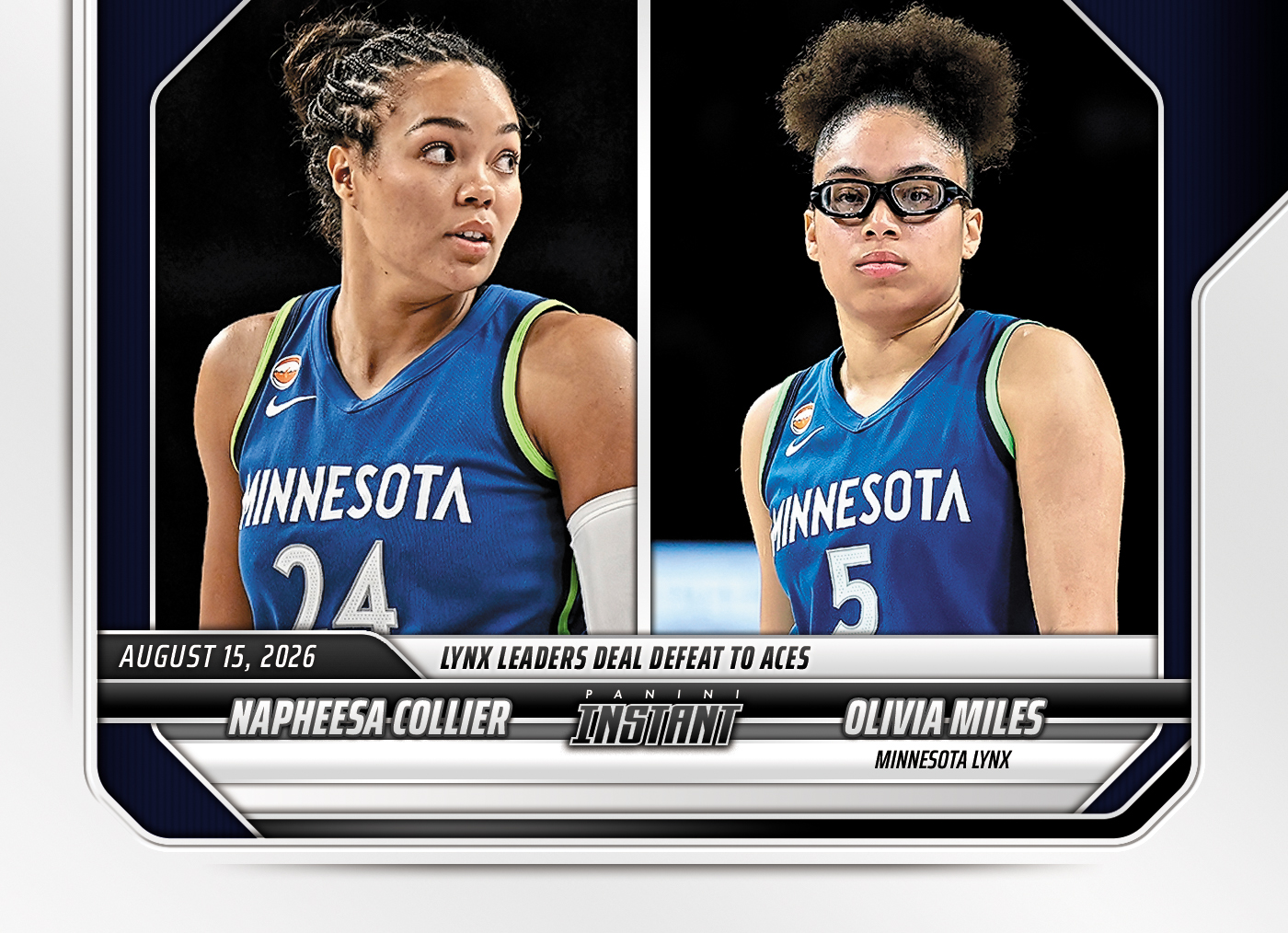 Detailed Image of Napheesa Collier/Olivia Miles - 2026 Panini Instant WNBA #310 - Base Card 10-pack