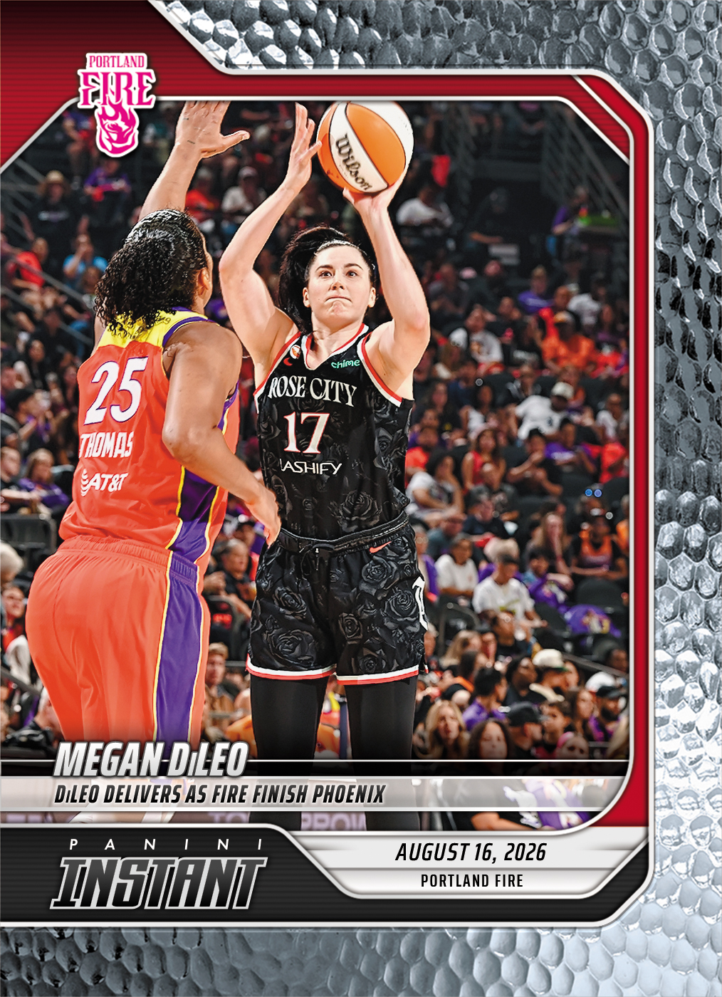 Detailed Image of Megan DiLeo - 2026 Panini Instant WNBA #312 - Metallic /5