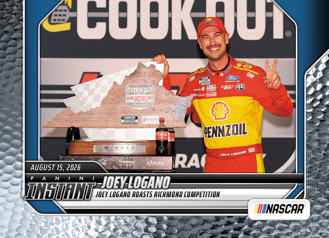 Detailed Image of Joey Logano - 2026 Panini Instant NASCAR #73 - Metallic /5