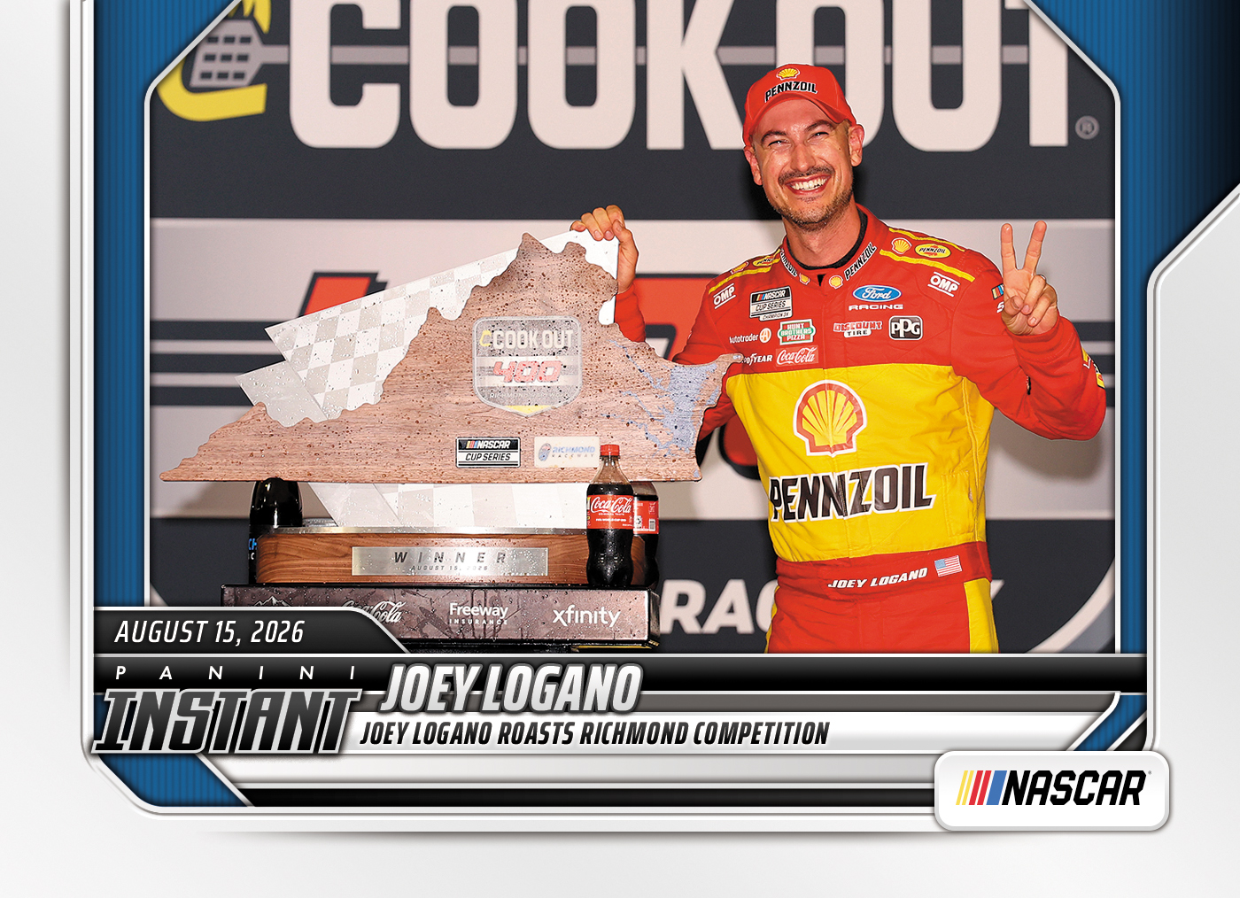 Detailed Image of Joey Logano - 2026 Panini Instant NASCAR #73 - Base Card 10-pack