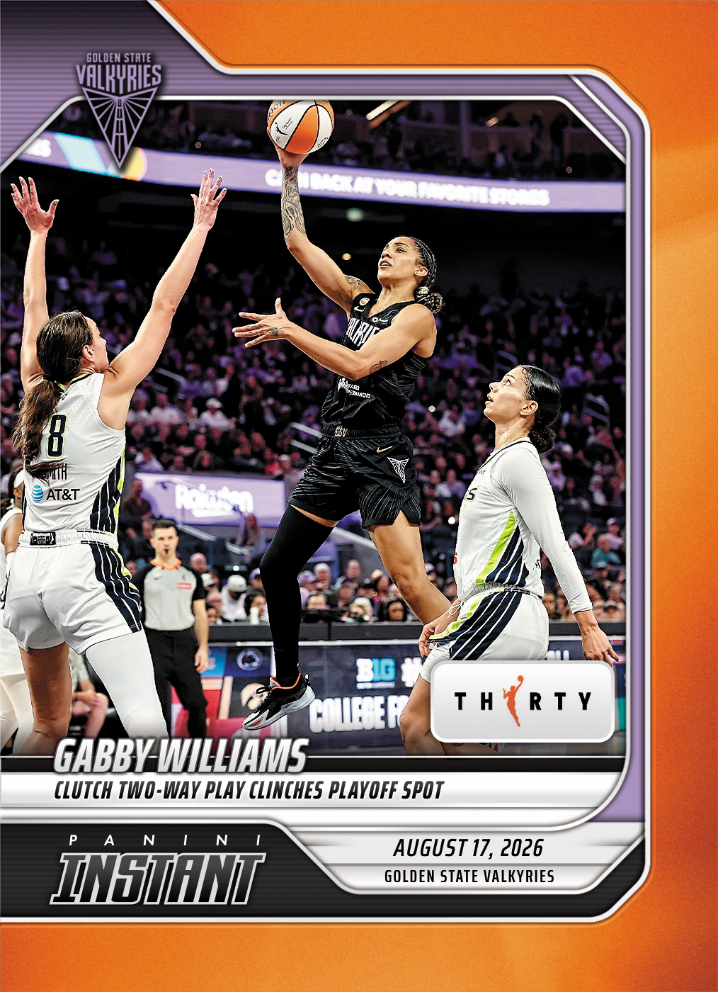 Detailed Image of Gabby Williams - 2026 Panini Instant WNBA #314 - 30th Anniversary /30