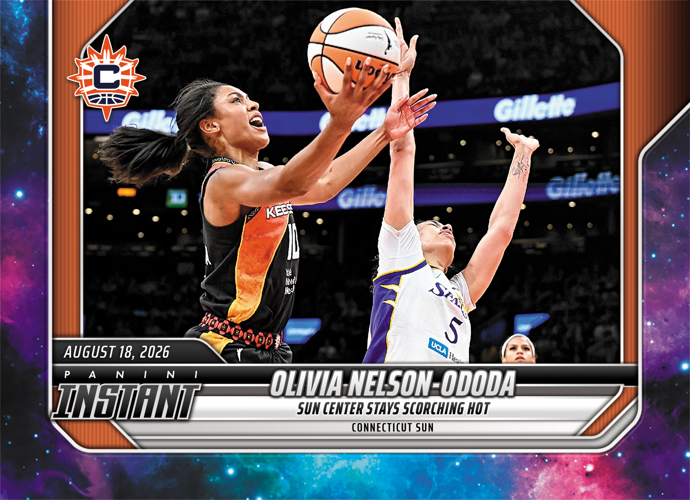 Detailed Image of Olivia Nelson-Ododa - 2026 Panini Instant WNBA #315 - Galaxy 1/1