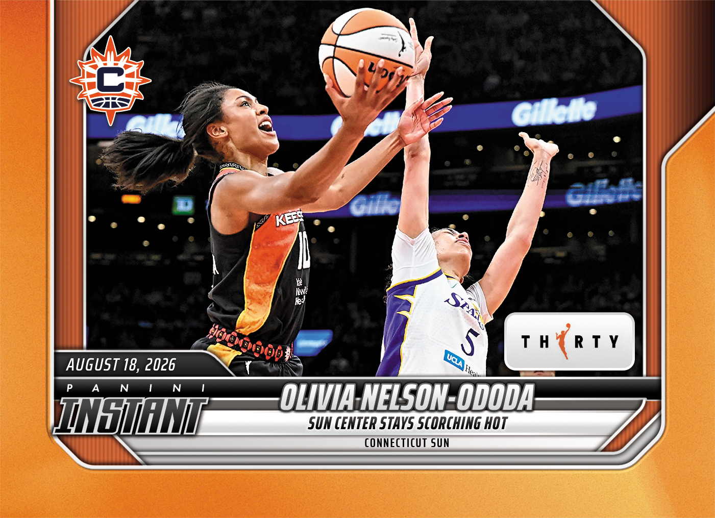 Detailed Image of Olivia Nelson-Ododa - 2026 Panini Instant WNBA #315 - 30th Anniversary /30