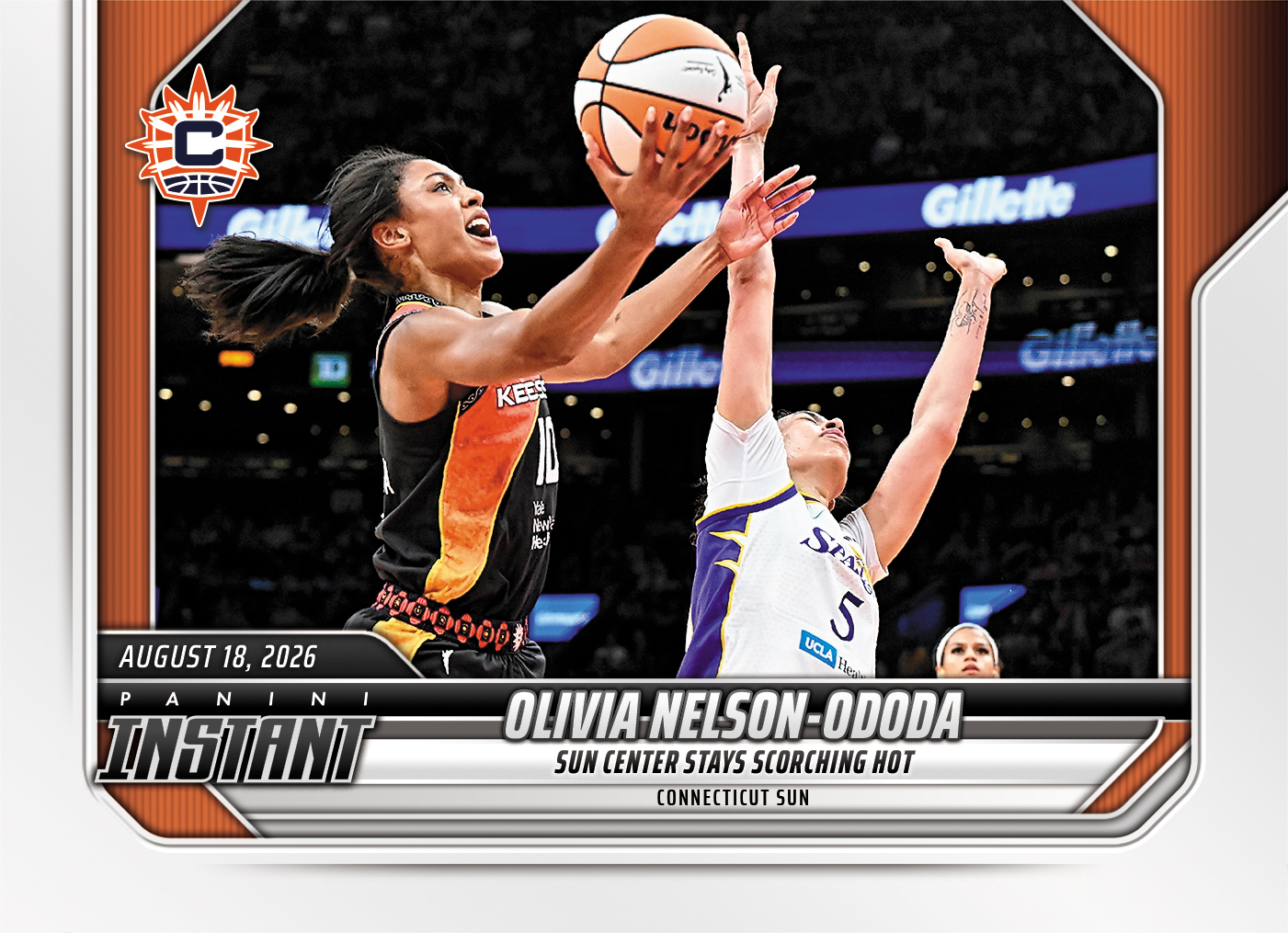 Detailed Image of Olivia Nelson-Ododa - 2026 Panini Instant WNBA #315 - Base Card 10-pack