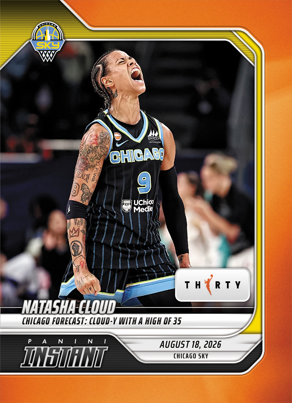 Detailed Image of Natasha Cloud - 2026 Panini Instant WNBA #317 - 30th Anniversary /30