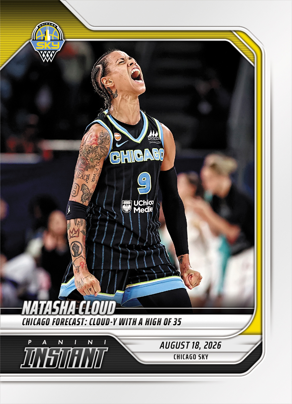 Detailed Image of Natasha Cloud - 2026 Panini Instant WNBA #317 - Base Card