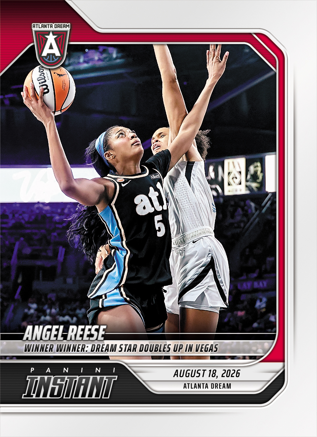 Detailed Image of Angel Reese - 2026 Panini Instant WNBA #318 - Base Card 25-pack
