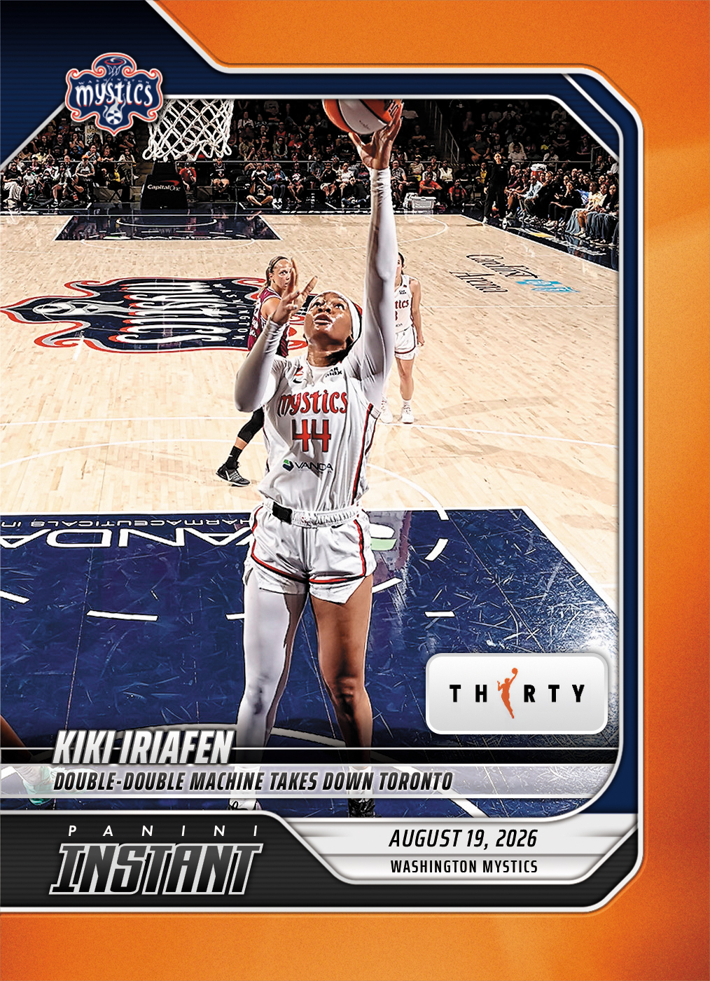 Detailed Image of Kiki Iriafen - 2026 Panini Instant WNBA #319 - 30th Anniversary /30