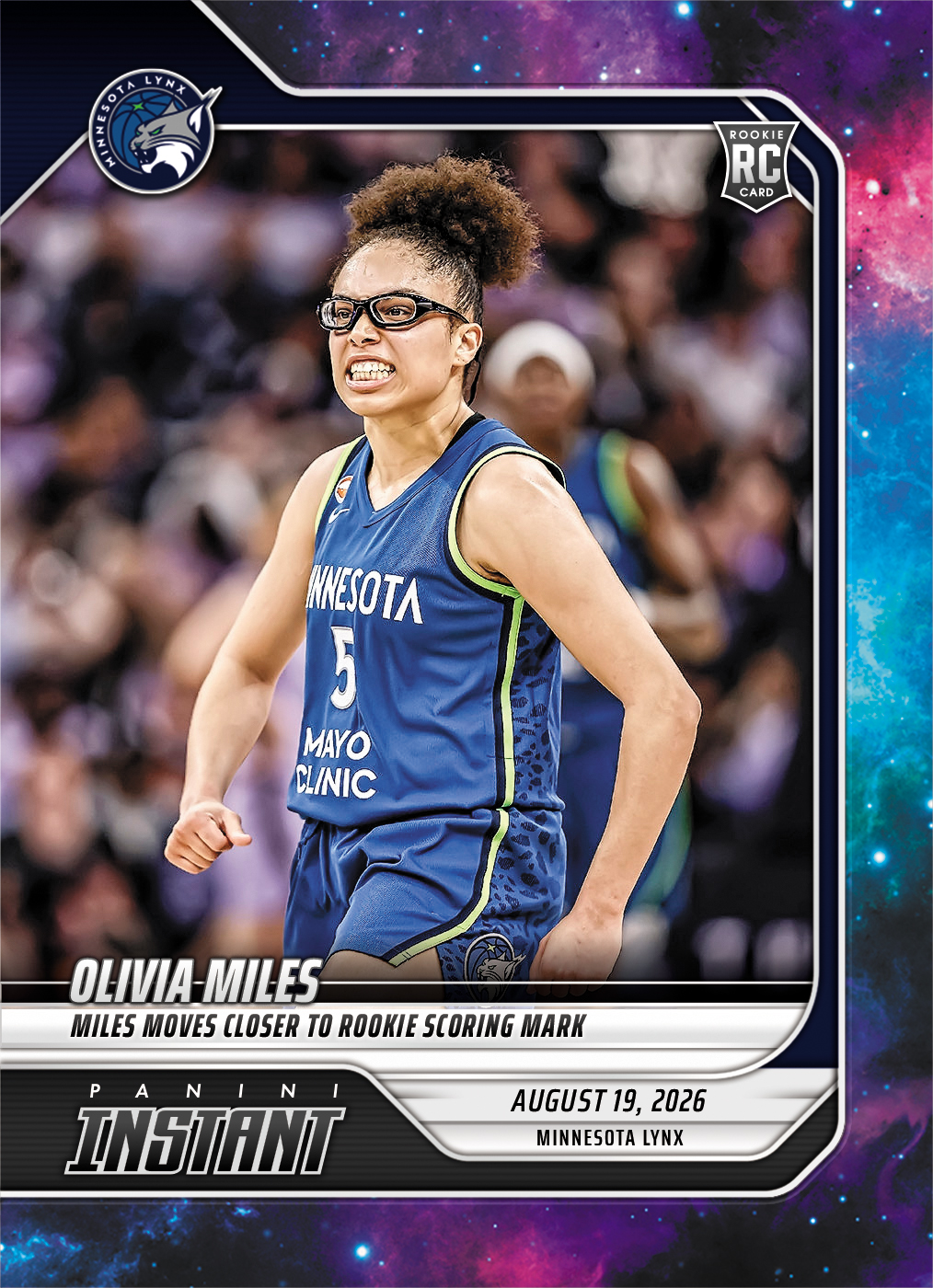 Detailed Image of Olivia Miles - 2026 Panini Instant WNBA #321 - Galaxy 1/1