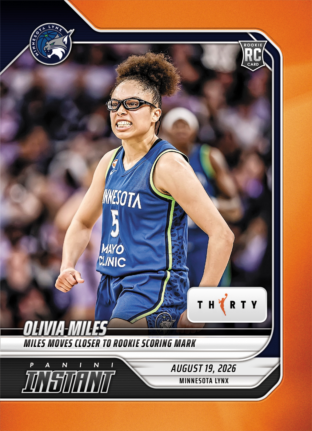 Detailed Image of Olivia Miles - 2026 Panini Instant WNBA #321 - 30th Anniversary /30