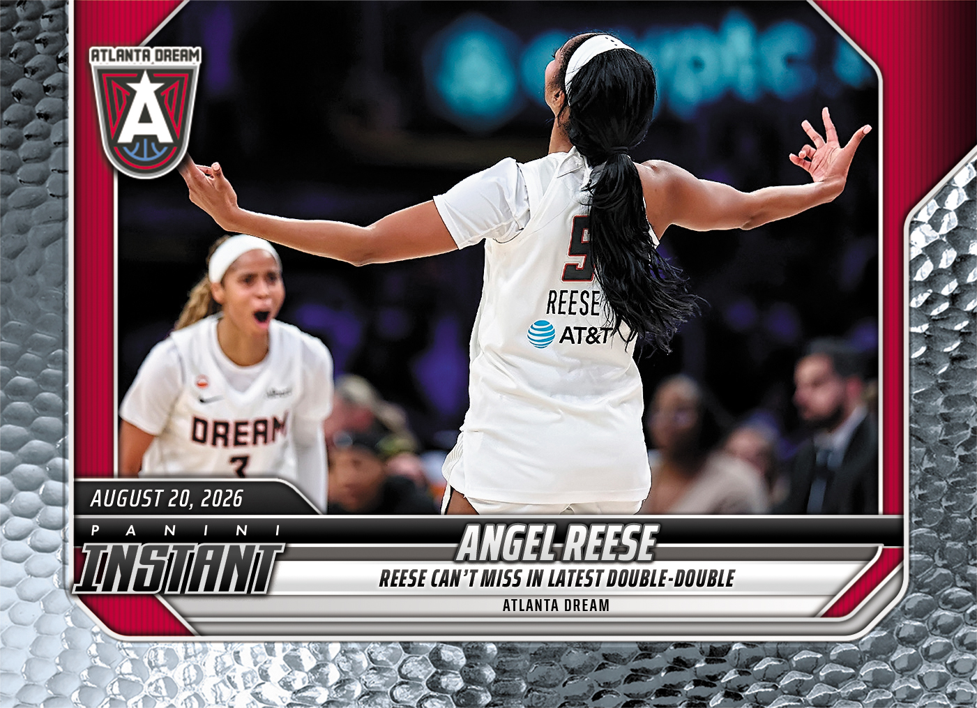 Detailed Image of Angel Reese - 2026 Panini Instant WNBA #323 - Metallic /5