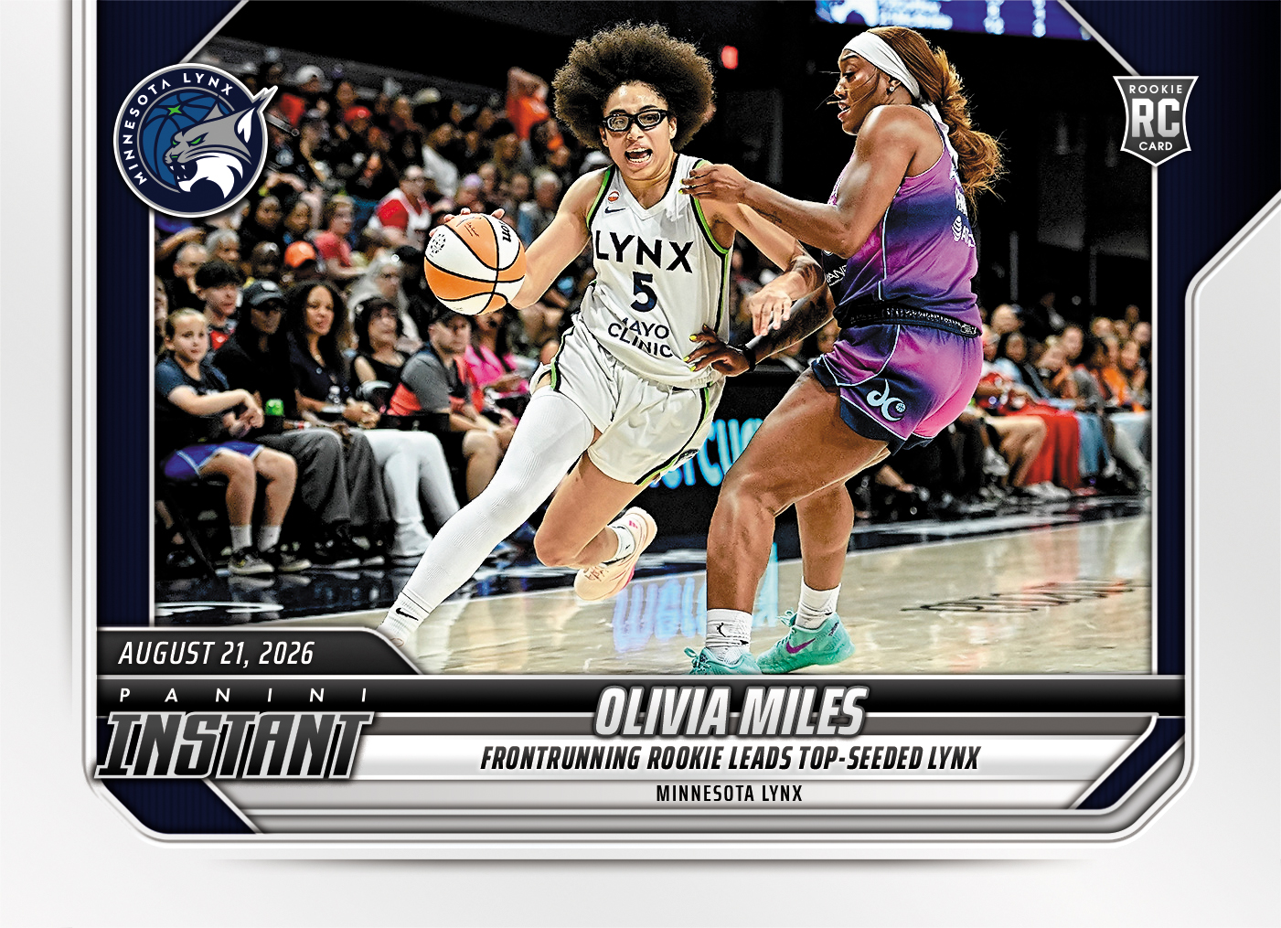 Detailed Image of Olivia Miles - 2026 Panini Instant WNBA #324 - Base Card 25-pack