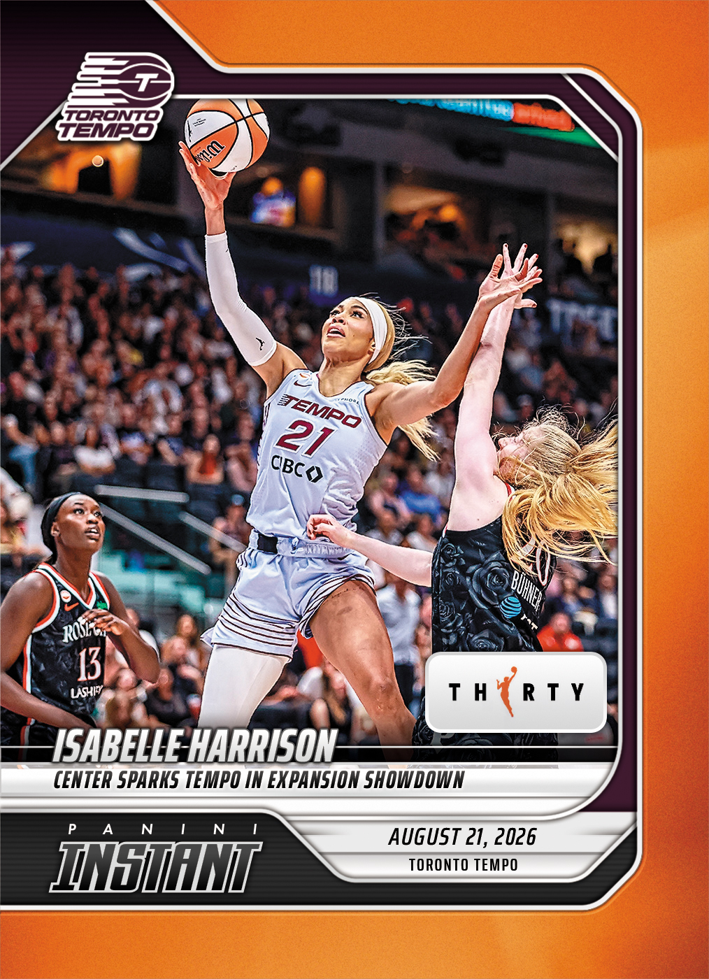 Detailed Image of Isabelle Harrison - 2026 Panini Instant WNBA #326 - 30th Anniversary /30