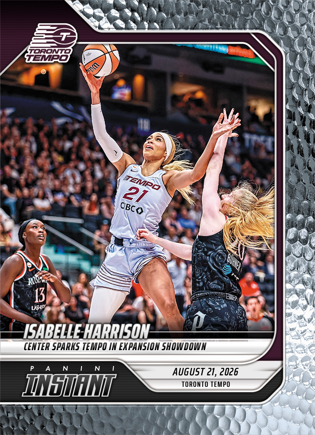 Detailed Image of Isabelle Harrison - 2026 Panini Instant WNBA #326 - Metallic /5