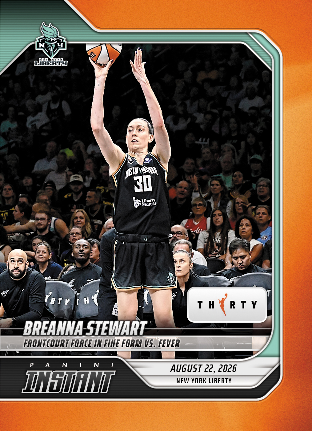 Detailed Image of Breanna Stewart - 2026 Panini Instant WNBA #327 - 30th Anniversary /30