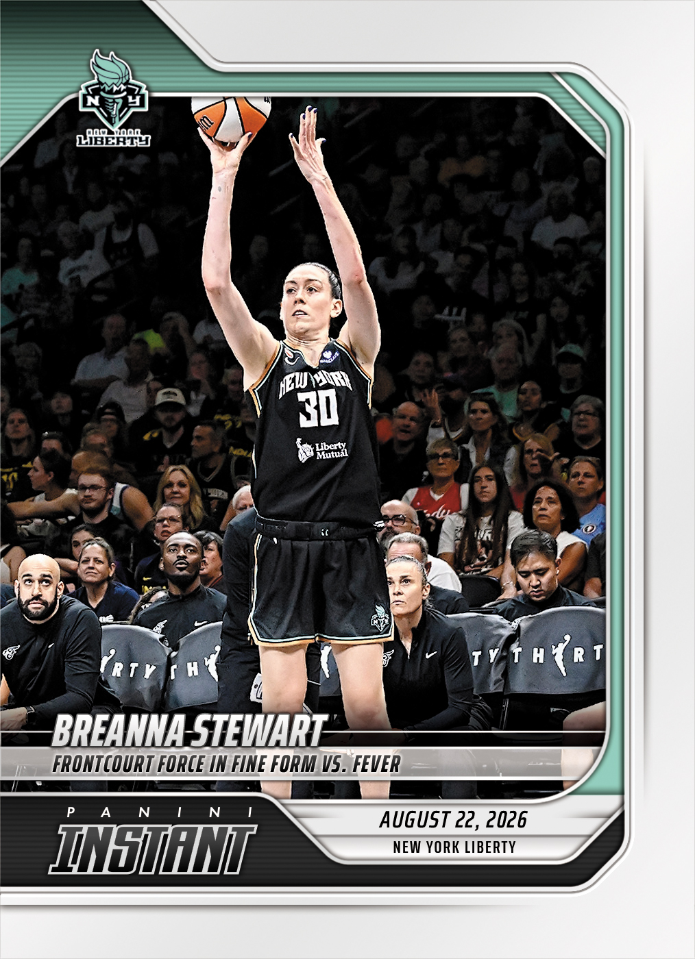 Detailed Image of Breanna Stewart - 2026 Panini Instant WNBA #327 - Base Card 10-pack
