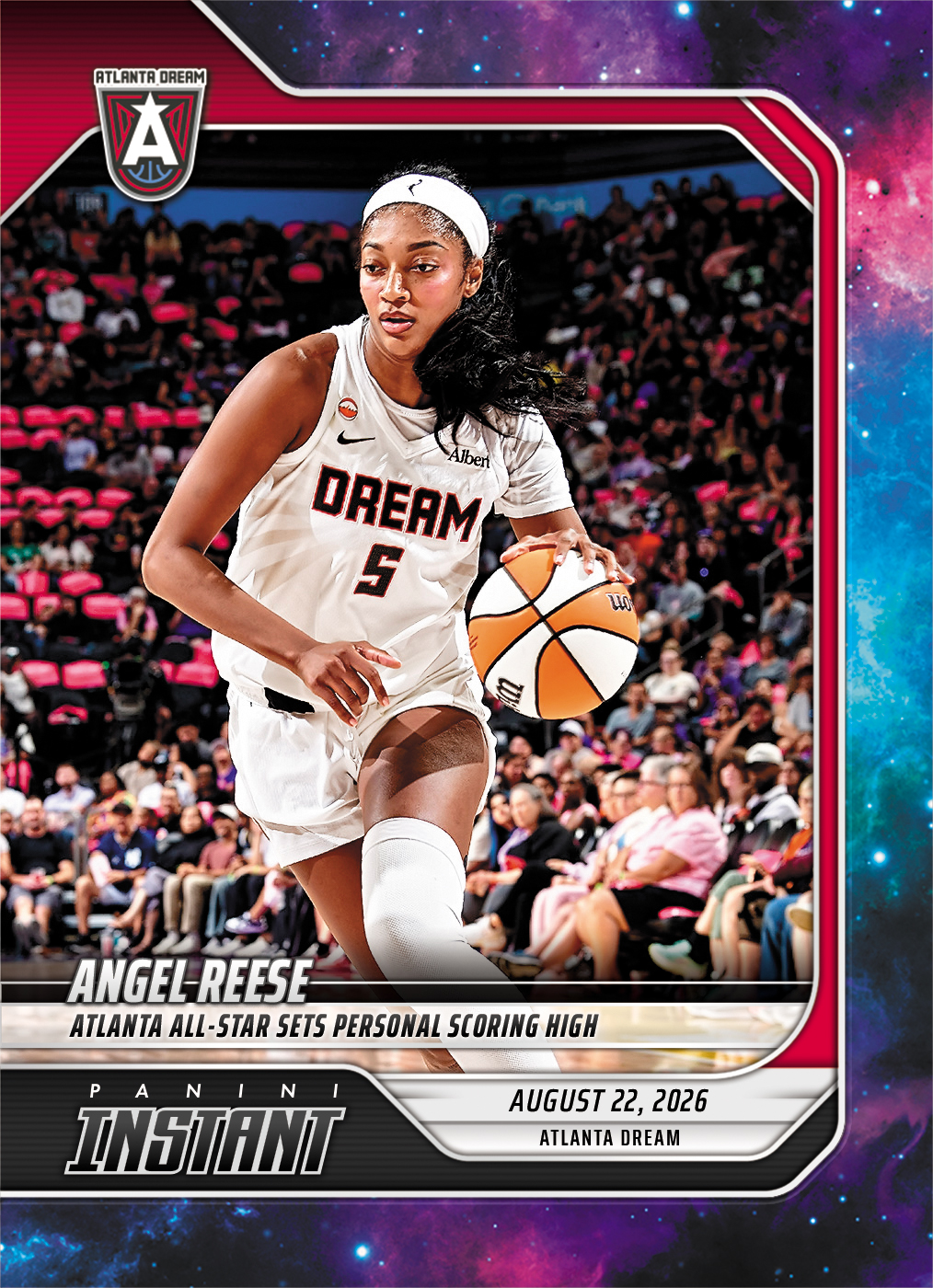 Detailed Image of Angel Reese - 2026 Panini Instant WNBA #328 - Galaxy 1/1