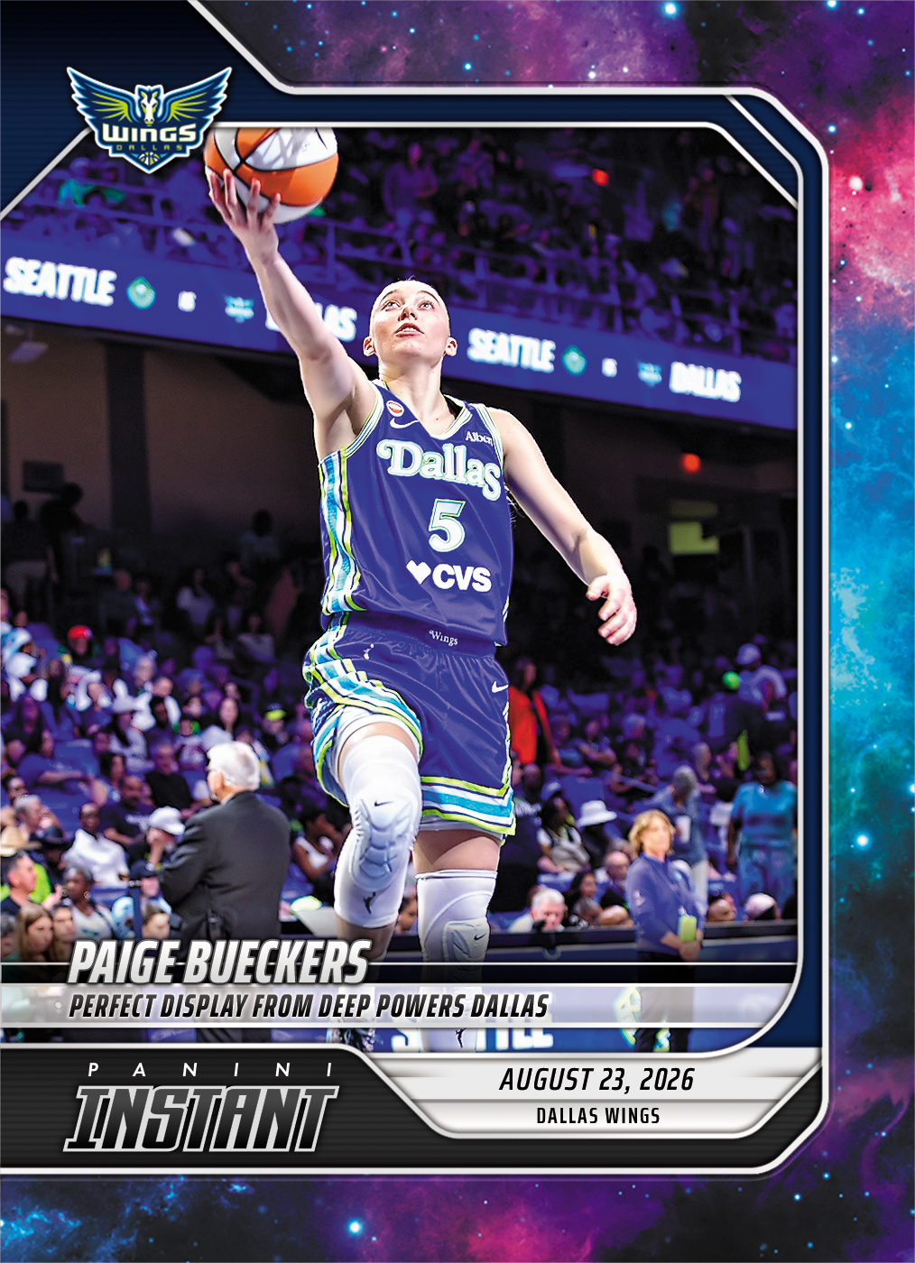 Detailed Image of Paige Bueckers - 2026 Panini Instant WNBA #329 - Galaxy 1/1