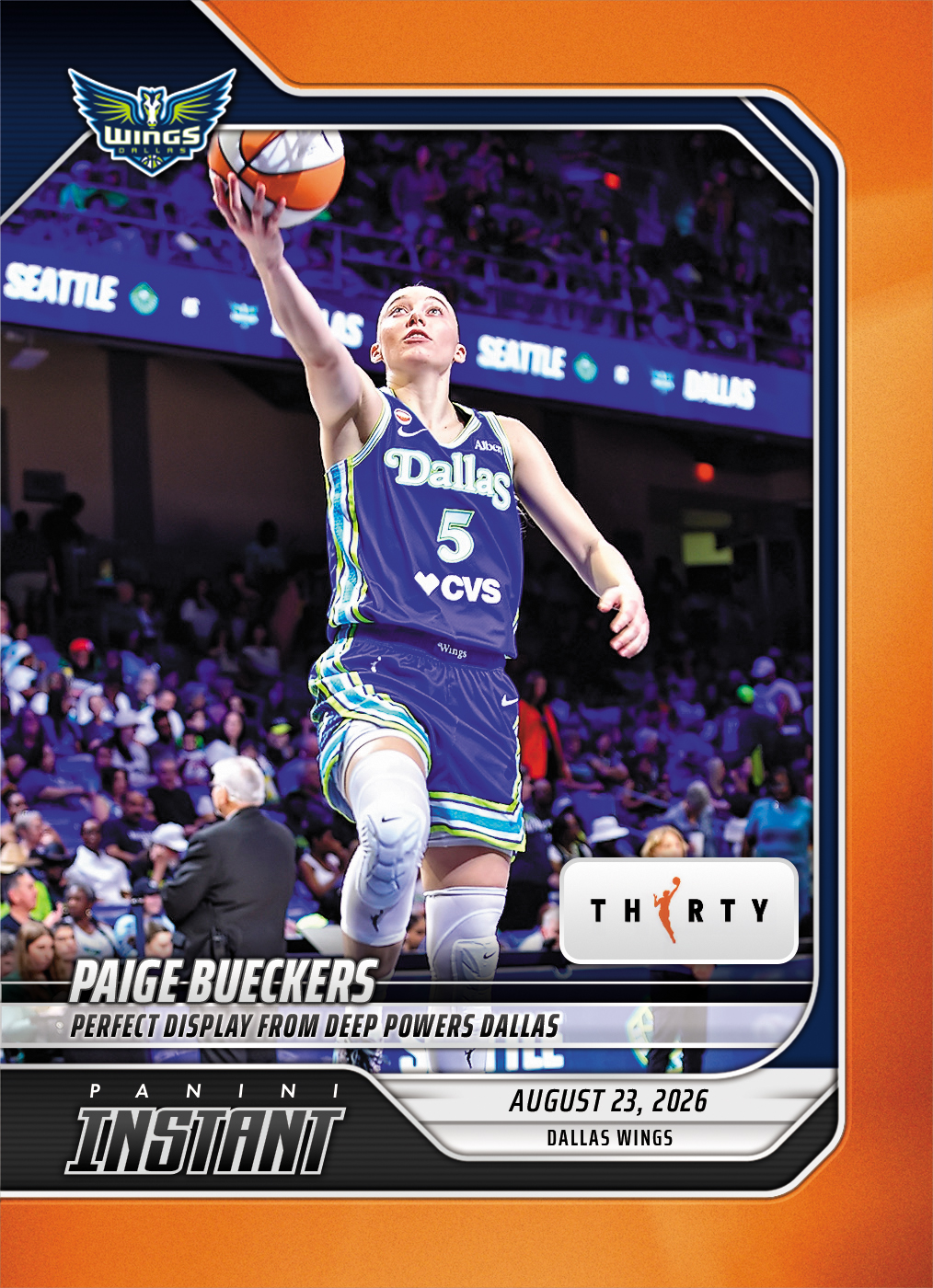 Detailed Image of Paige Bueckers - 2026 Panini Instant WNBA #329 - 30th Anniversary /30