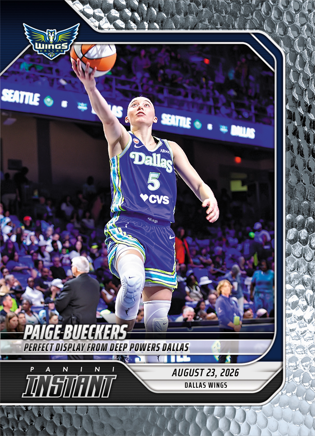 Detailed Image of Paige Bueckers - 2026 Panini Instant WNBA #329 - Metallic /5
