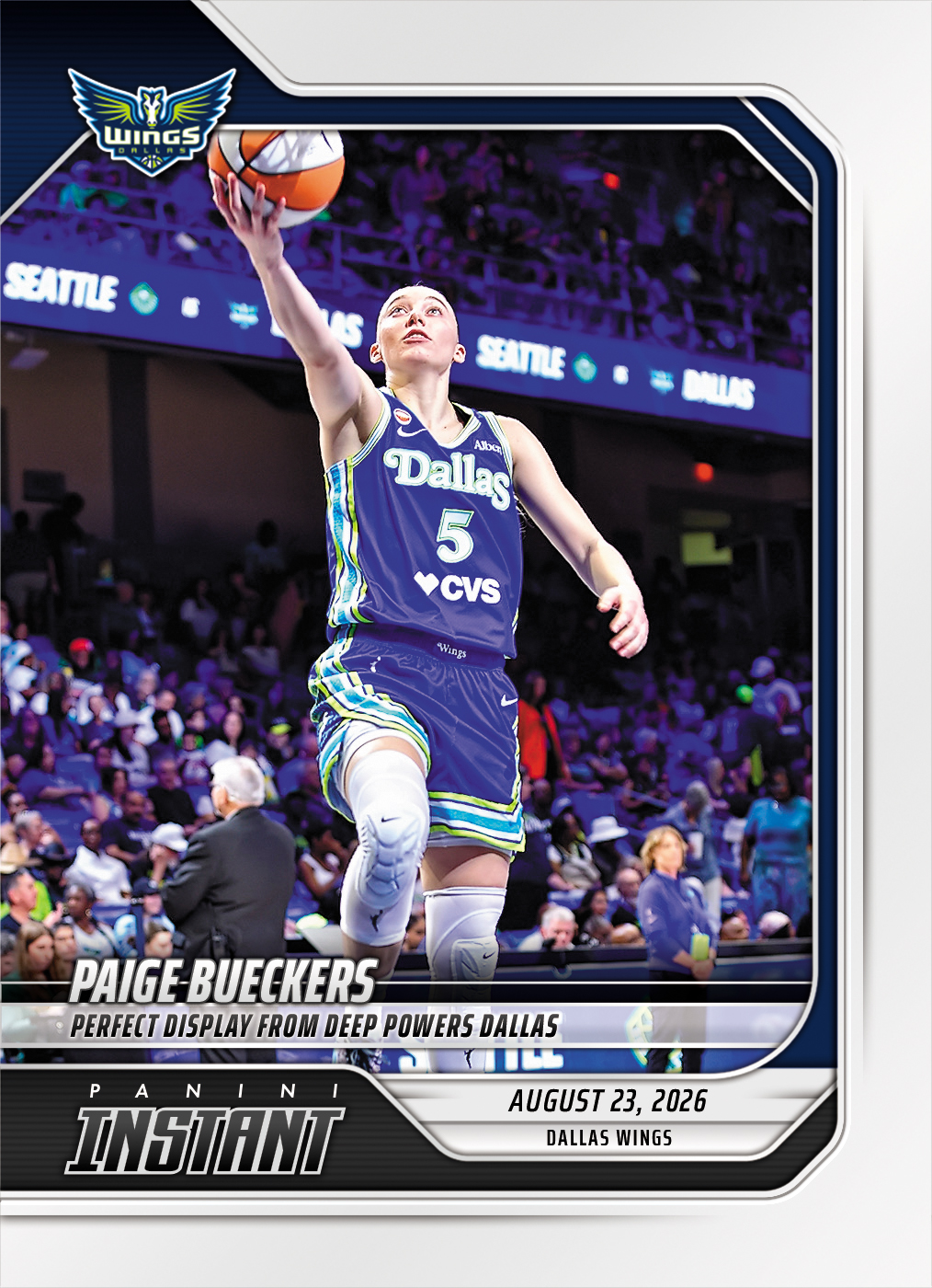 Detailed Image of Paige Bueckers - 2026 Panini Instant WNBA #329 - Base Card 25-pack