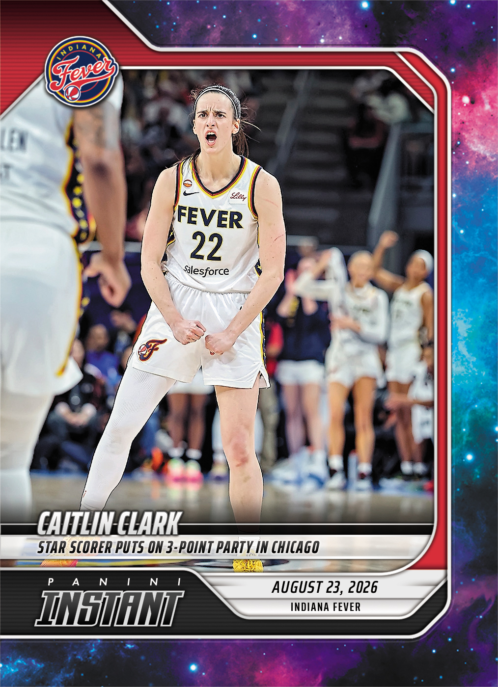 Detailed Image of Caitlin Clark - 2026 Panini Instant WNBA #330 - Galaxy 1/1