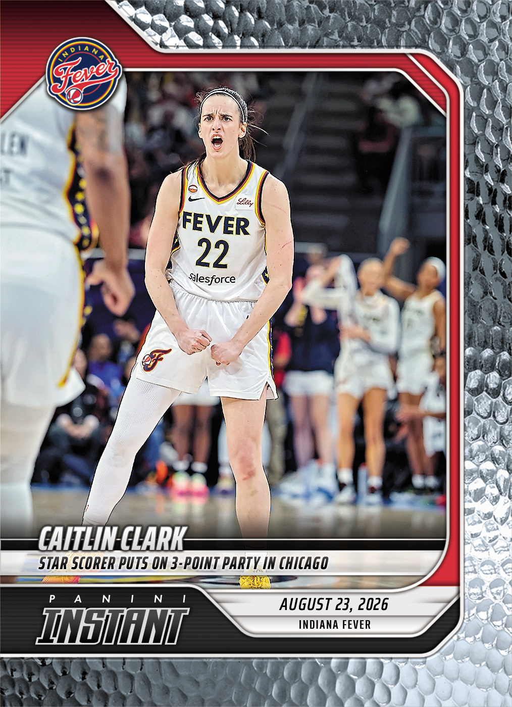 Detailed Image of Caitlin Clark - 2026 Panini Instant WNBA #330 - Metallic /5