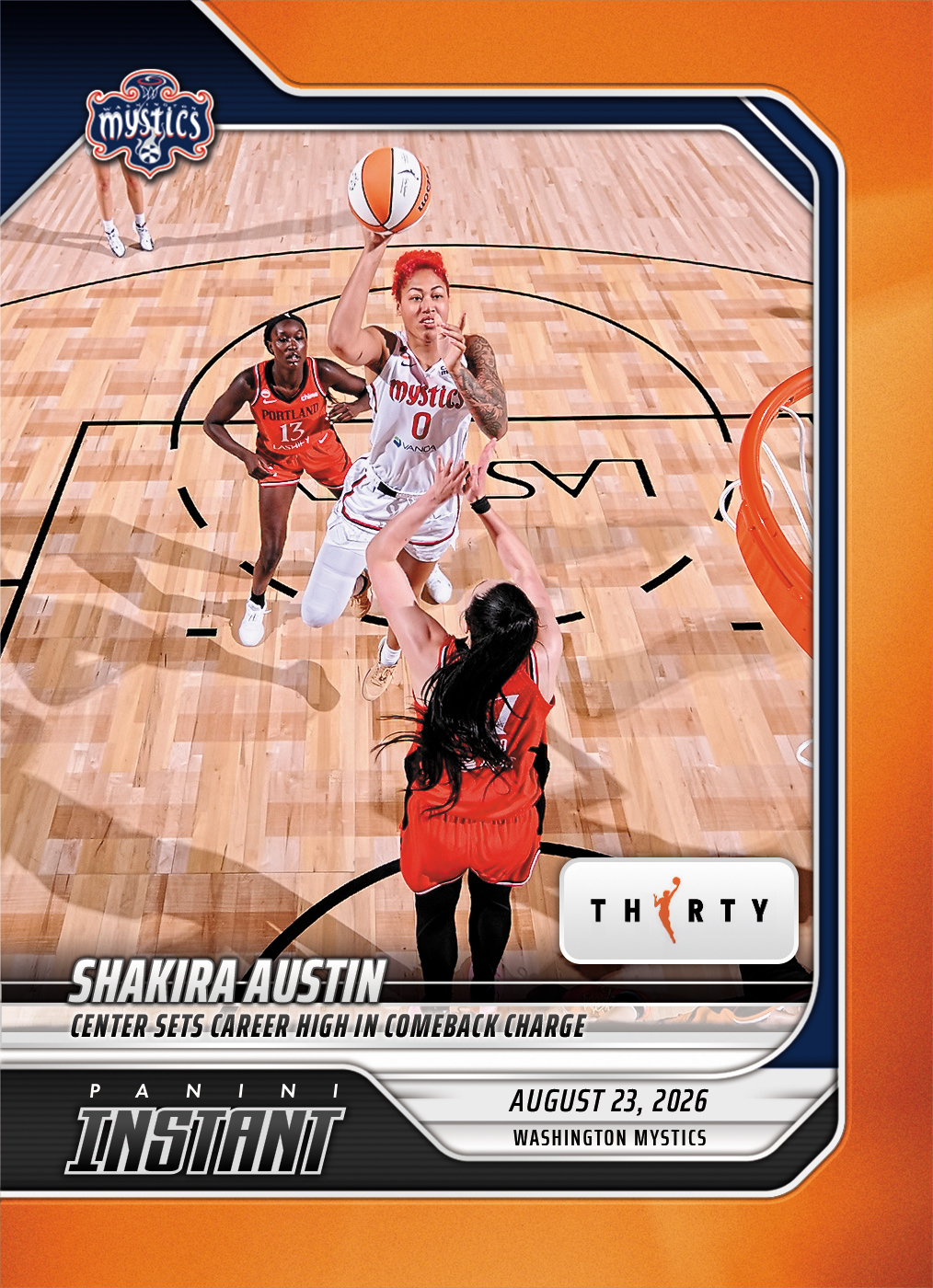 Detailed Image of Shakira Austin - 2026 Panini Instant WNBA #331 - 30th Anniversary /30