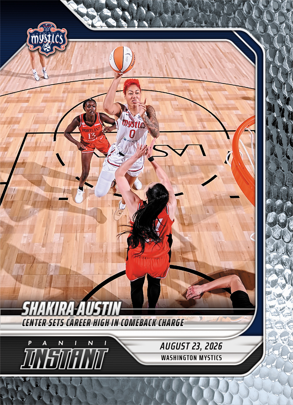 Detailed Image of Shakira Austin - 2026 Panini Instant WNBA #331 - Metallic /5