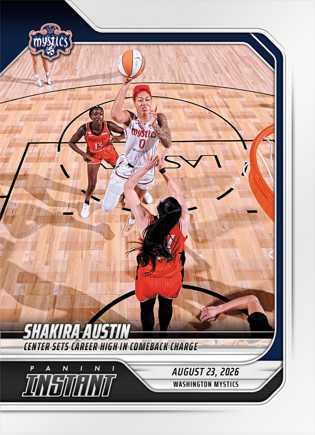 Detailed Image of Shakira Austin - 2026 Panini Instant WNBA #331 - Base Card 10-pack