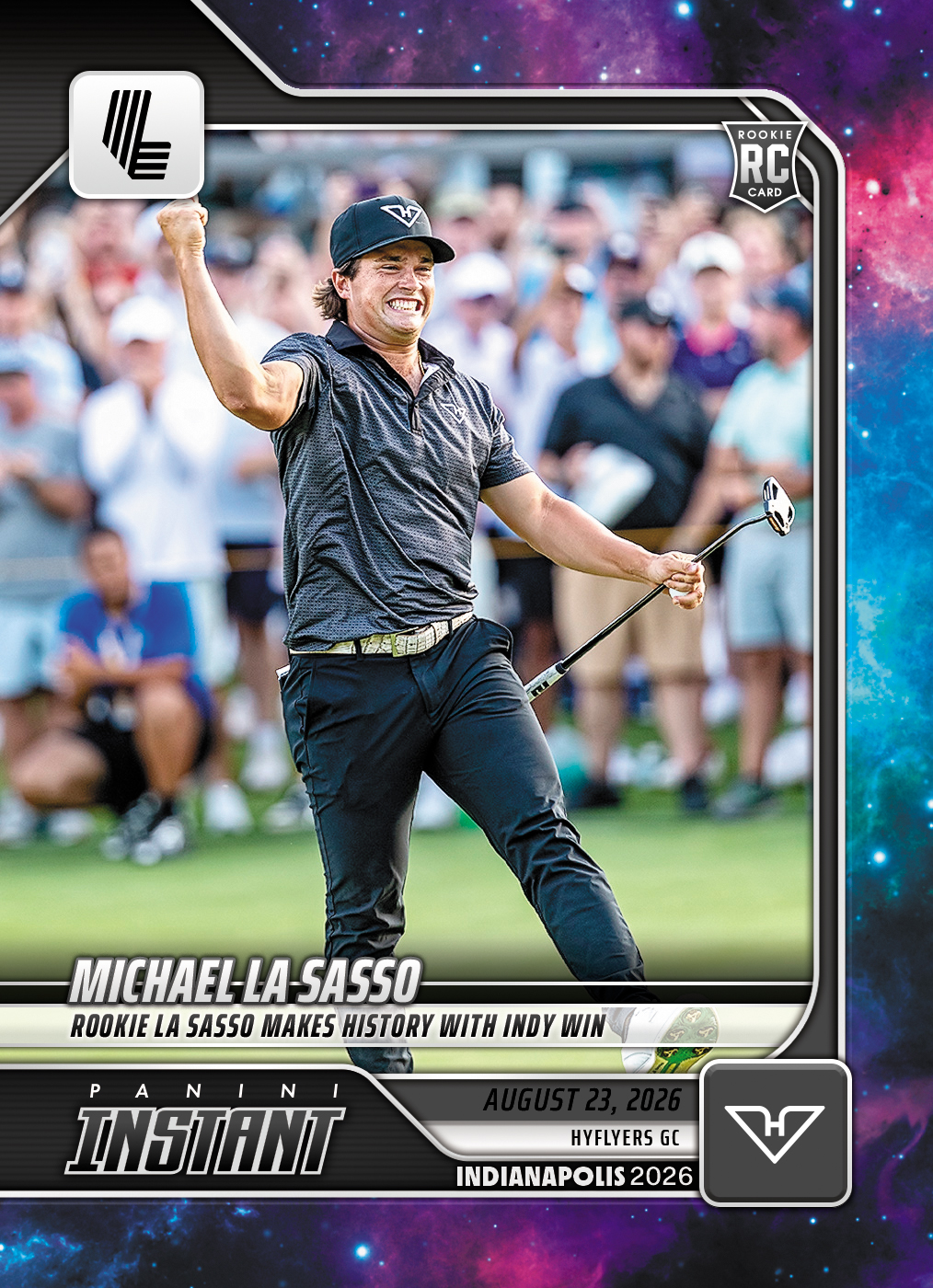 Detailed Image of Michael La Sasso - 2026 Panini Instant LIV Golf #25 - Galaxy 1/1