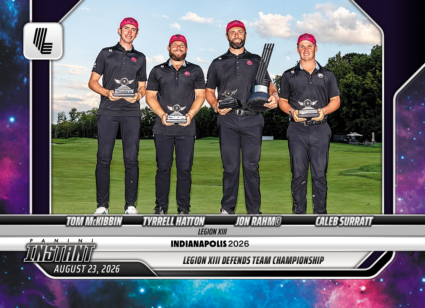 Detailed Image of Legion XIII - 2026 Panini Instant LIV Golf #26 - Galaxy 1/1