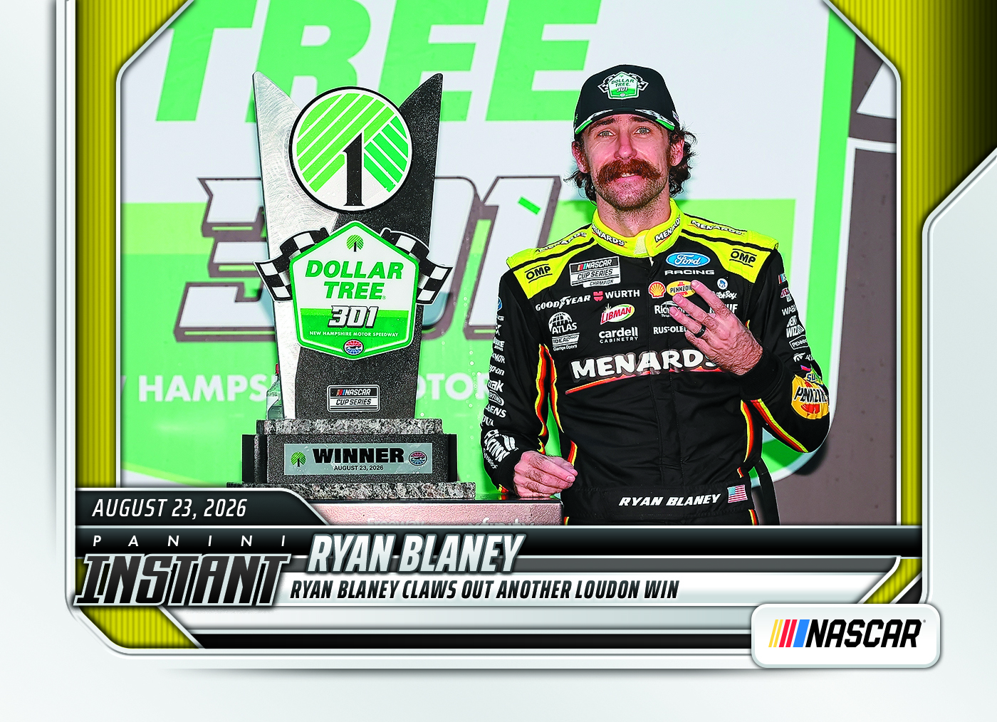 Detailed Image of Ryan Blaney  - 2026 Panini Instant NASCAR #75 - Base Card 25-pack