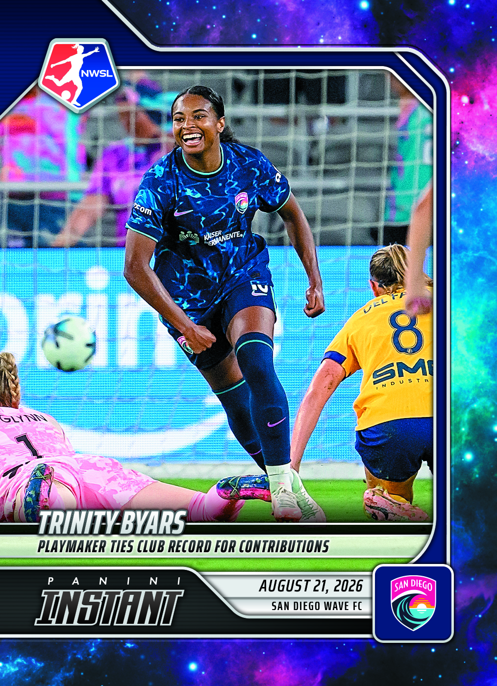 Detailed Image of Trinity Byars - 2026 Panini Instant NWSL #144 - Galaxy 1/1