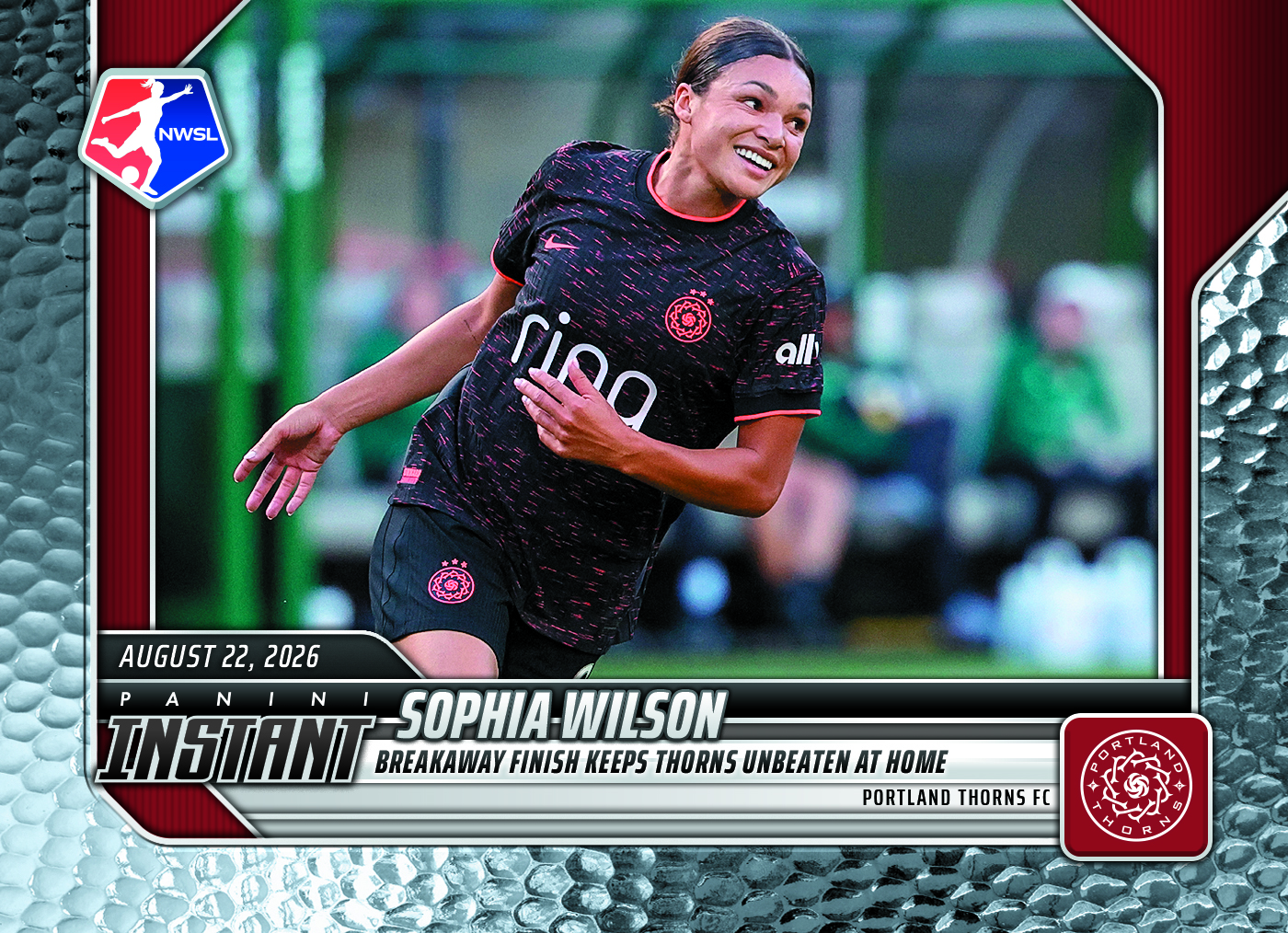 Detailed Image of Sophia Wilson - 2026 Panini Instant NWSL #146 - Metallic /5