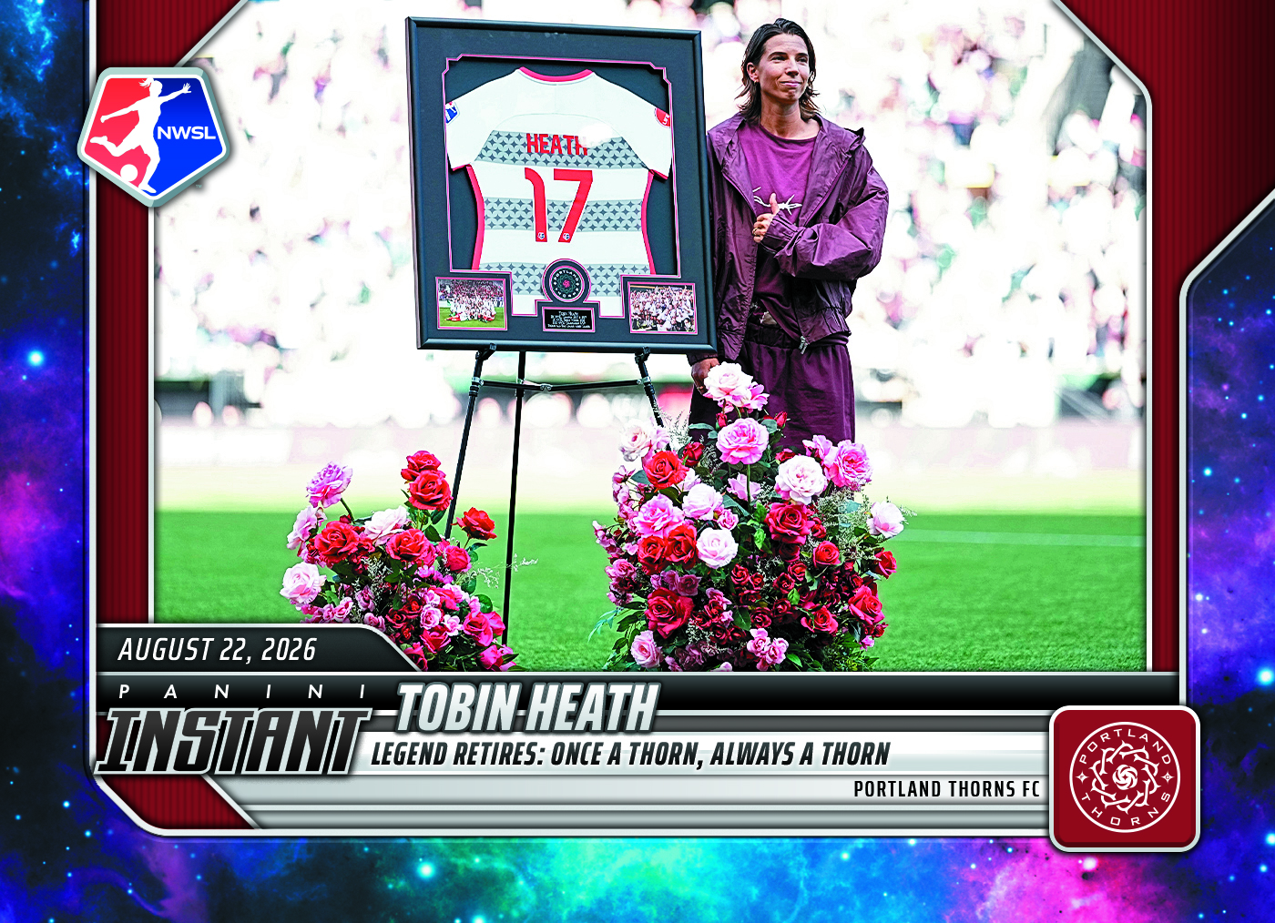 Detailed Image of Tobin Heath - 2026 Panini Instant NWSL #147 - Galaxy 1/1