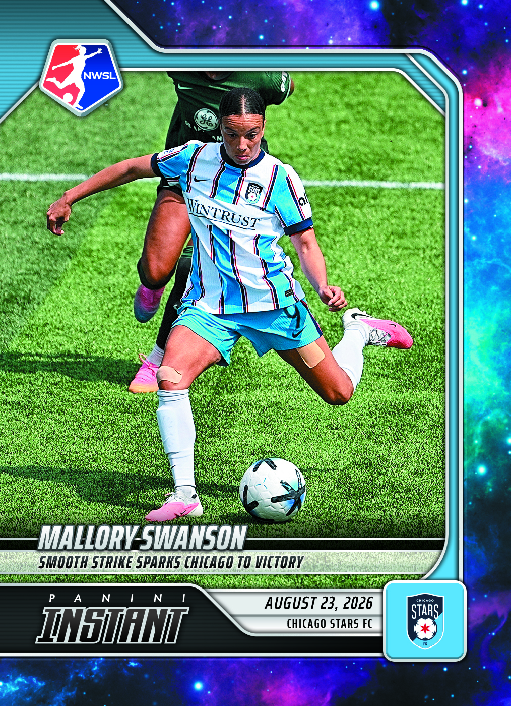 Detailed Image of Mallory Swanson - 2026 Panini Instant NWSL #148 - Galaxy 1/1