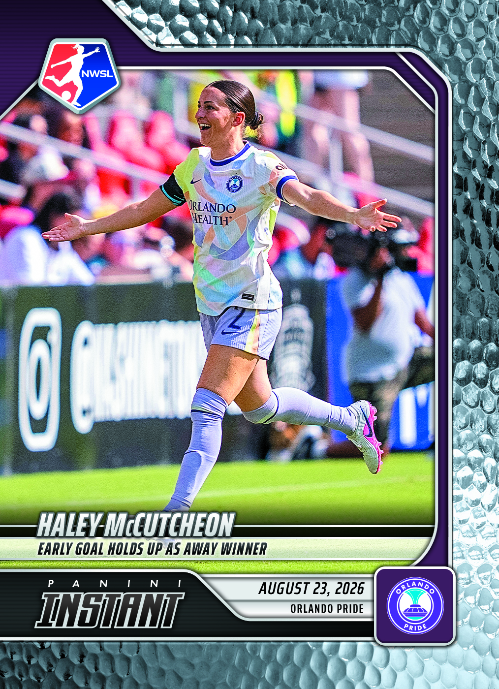 Detailed Image of Haley McCutcheon - 2026 Panini Instant NWSL #149 - Metallic /5