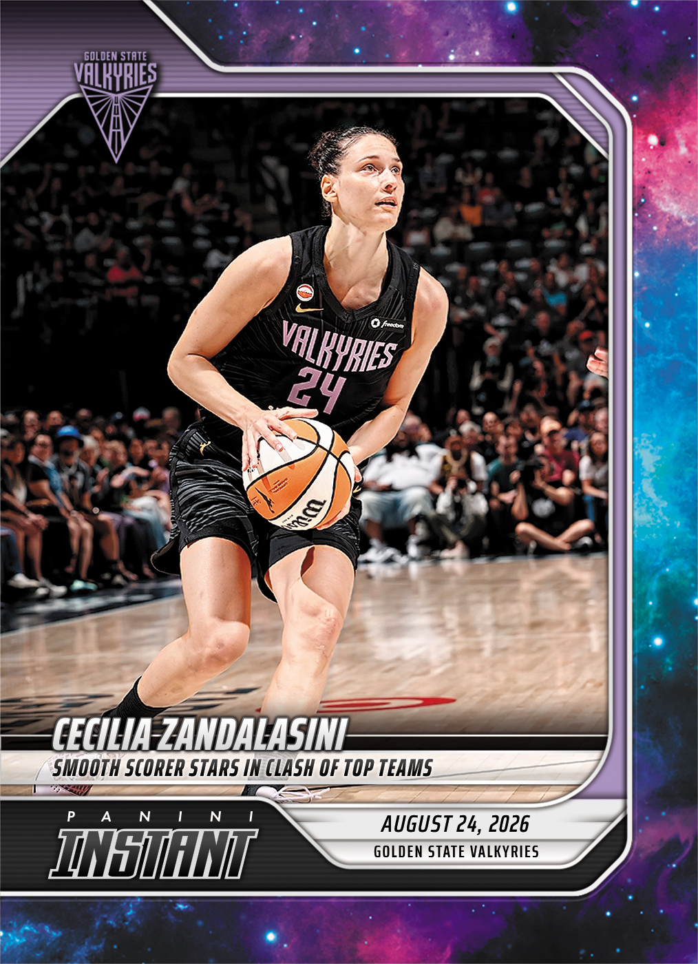 Detailed Image of Cecilia Zandalasini - 2026 Panini Instant WNBA #333 - Galaxy 1/1