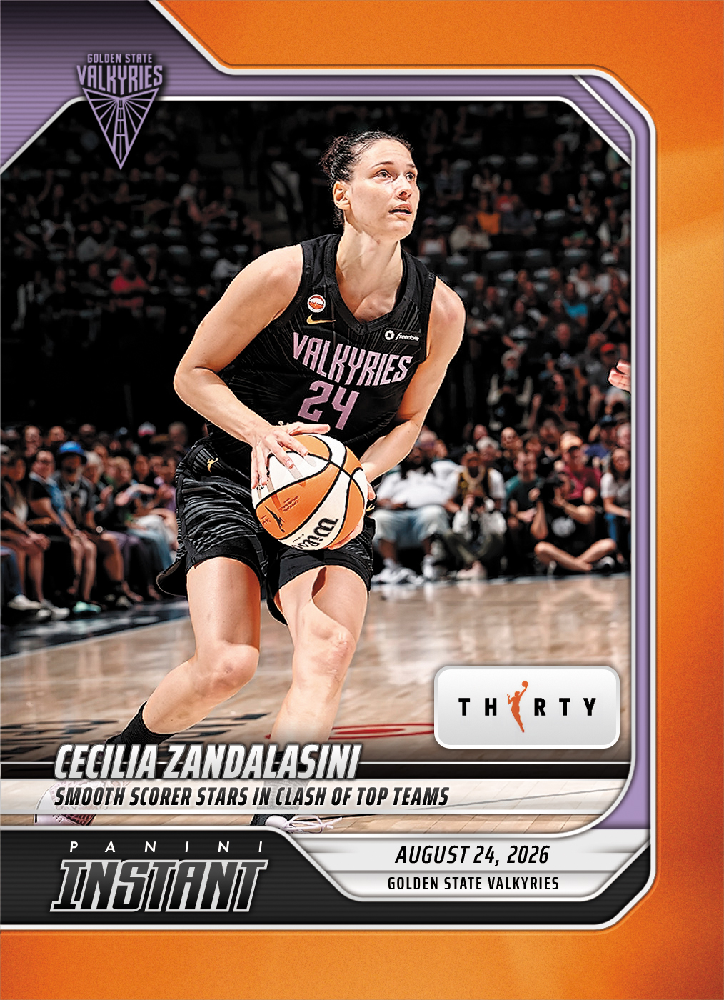 Detailed Image of Cecilia Zandalasini - 2026 Panini Instant WNBA #333 - 30th Anniversary /30