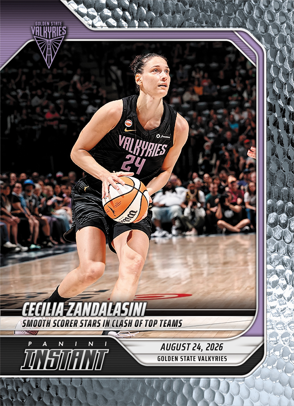 Detailed Image of Cecilia Zandalasini - 2026 Panini Instant WNBA #333 - Metallic /5