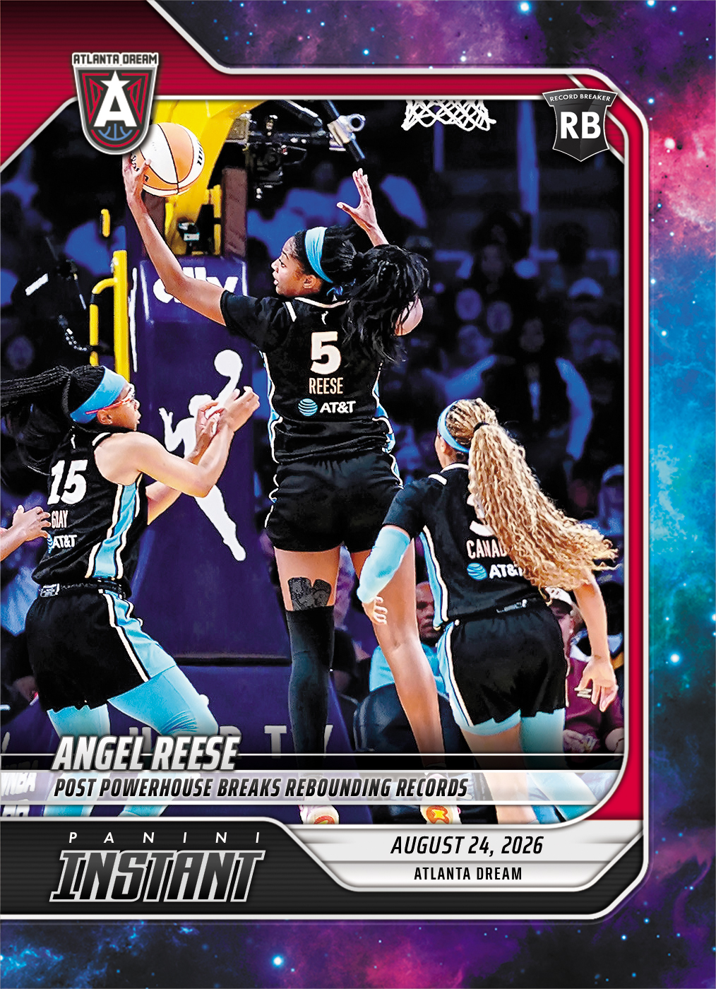 Detailed Image of Angel Reese - 2026 Panini Instant WNBA #334 - Galaxy 1/1