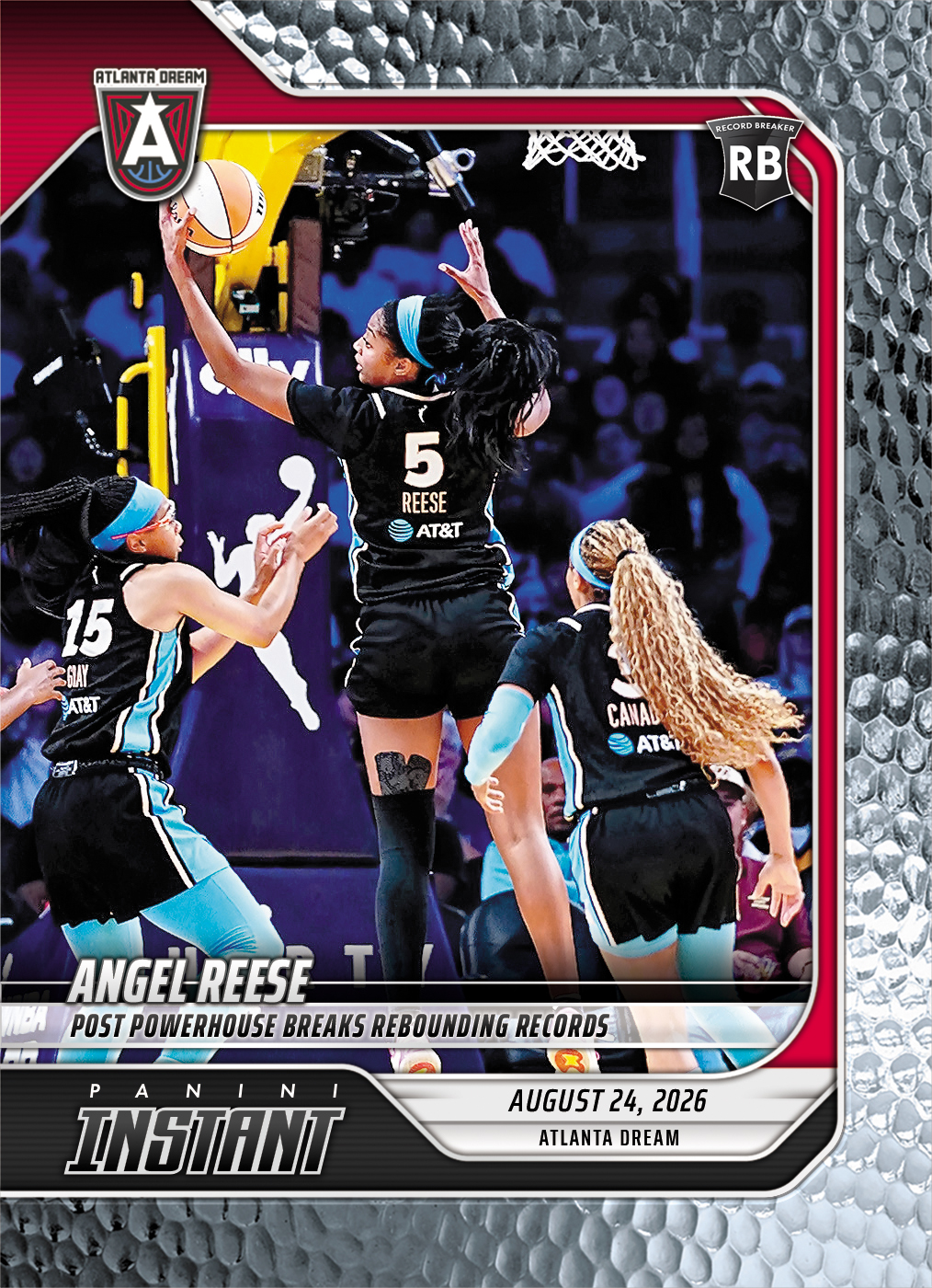 Detailed Image of Angel Reese - 2026 Panini Instant WNBA #334 - Metallic /5