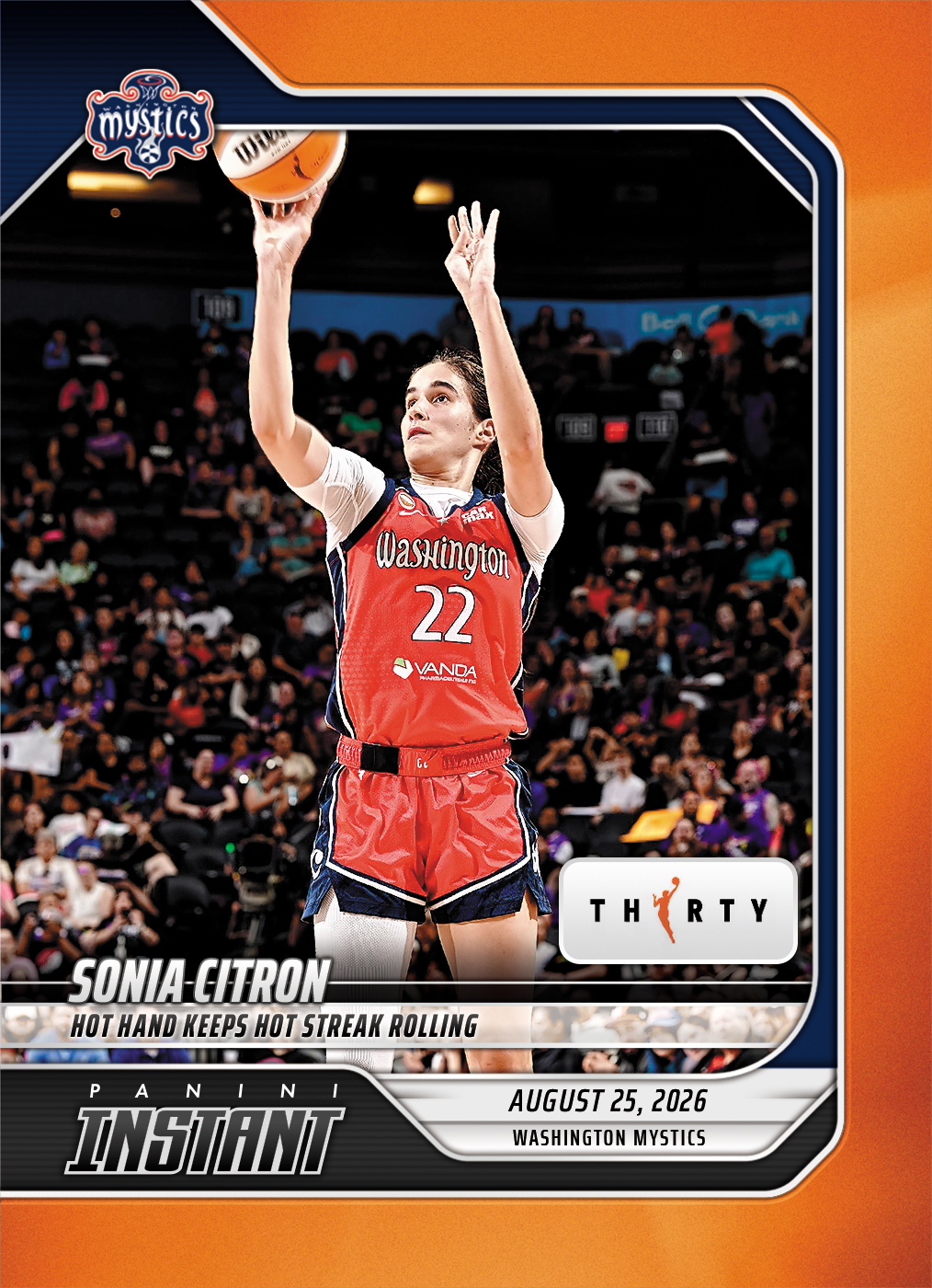 Detailed Image of Sonia Citron - 2026 Panini Instant WNBA #337 - 30th Anniversary /30