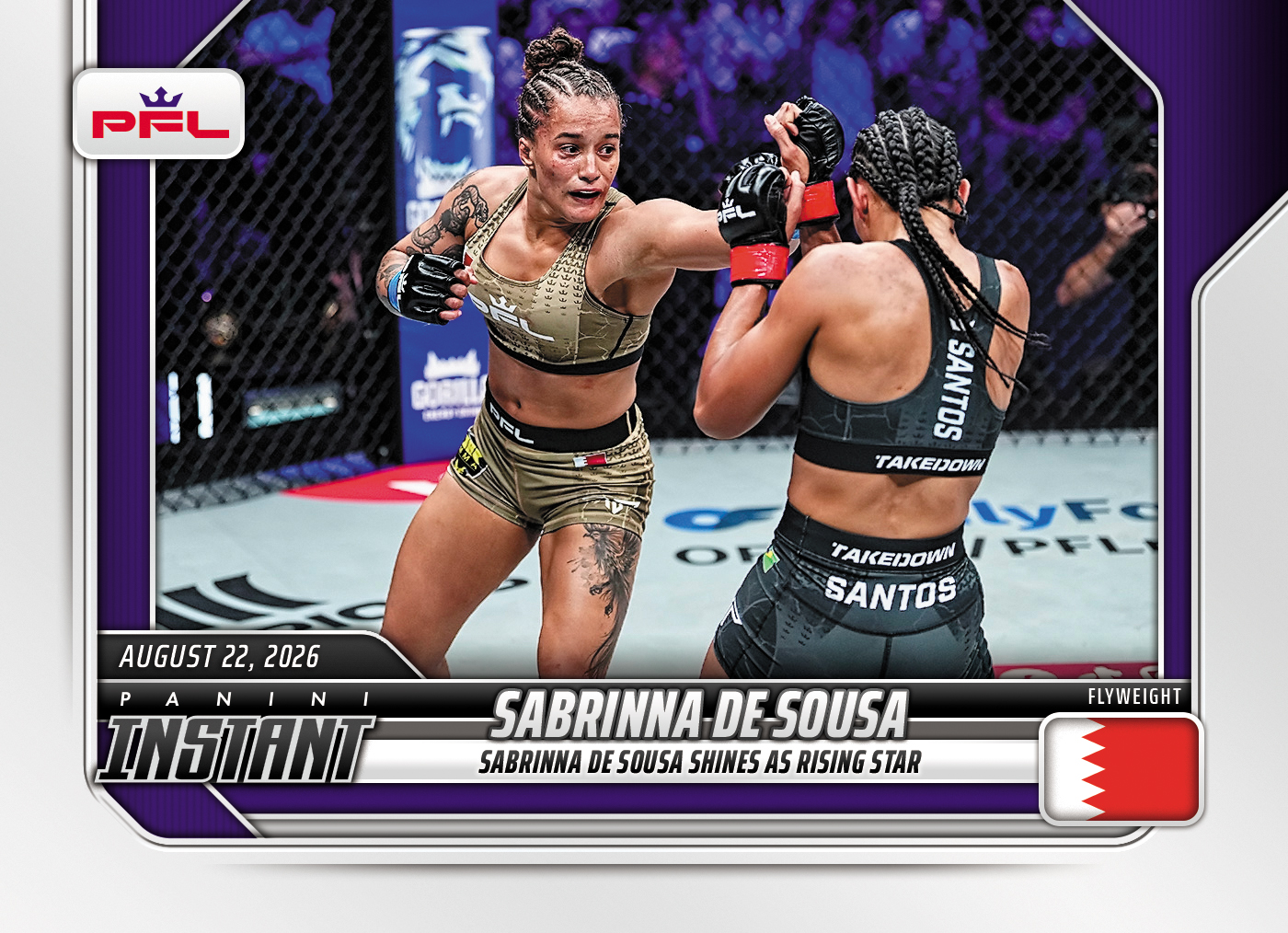 Detailed Image of Sabrinna de Sousa - 2026 Panini Instant PFL #37 - Base Card 25-pack