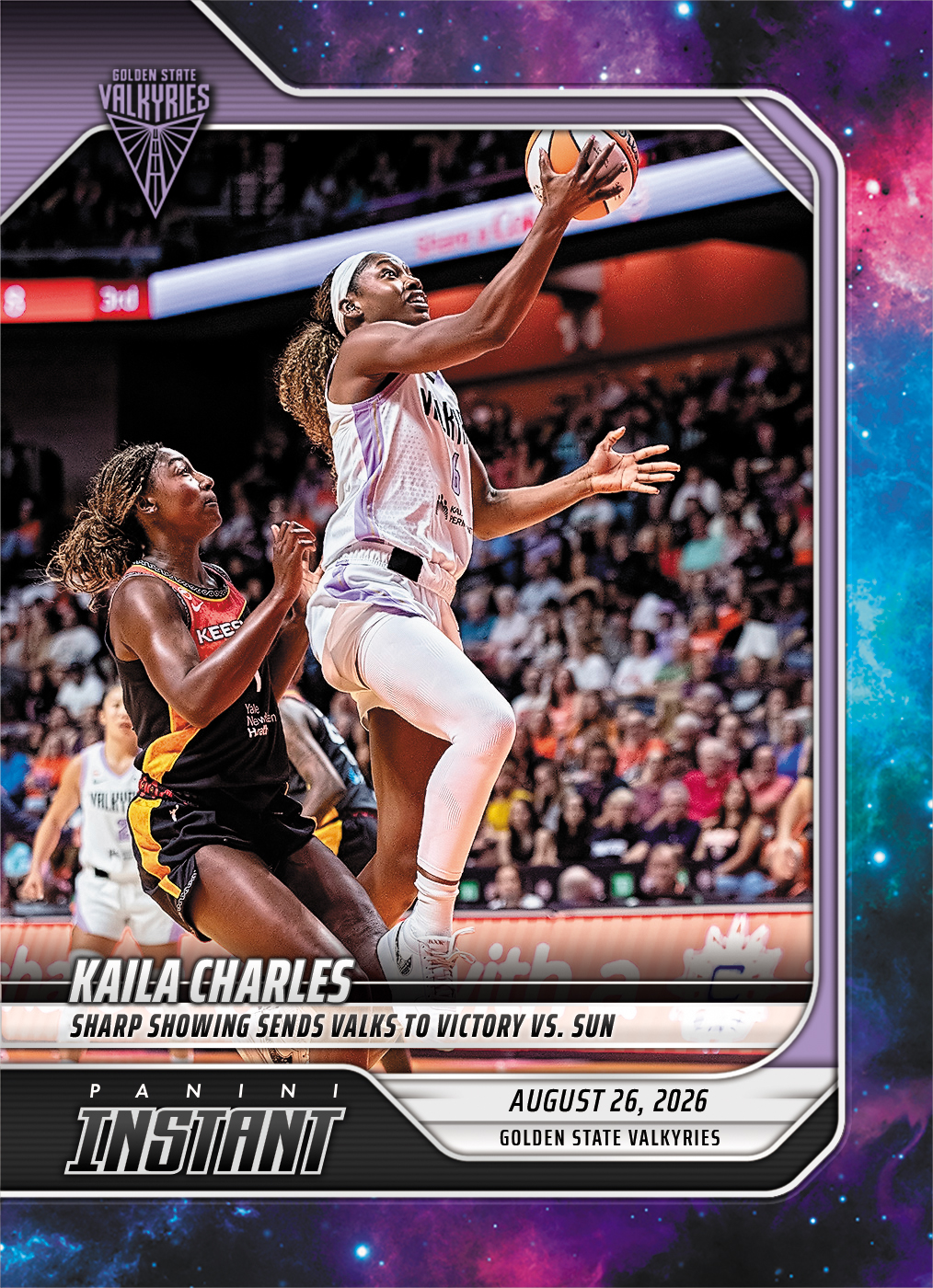 Detailed Image of Kaila Charles - 2026 Panini Instant WNBA #338 - Galaxy 1/1