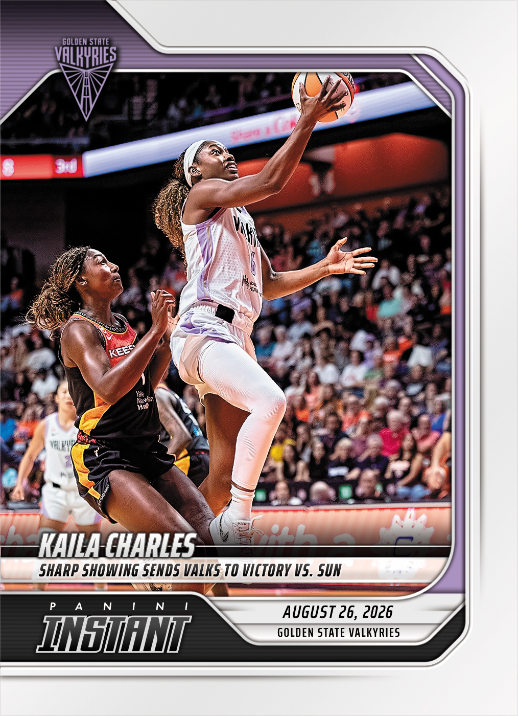 Detailed Image of Kaila Charles - 2026 Panini Instant WNBA #338 - Base Card 5-pack