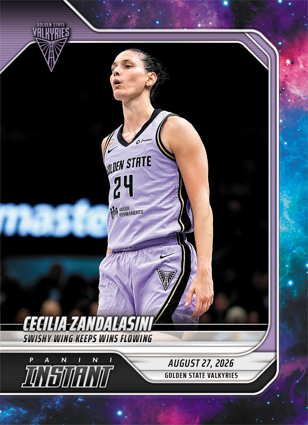 Detailed Image of Cecilia Zandalasini - 2026 Panini Instant WNBA #341 - Galaxy 1/1