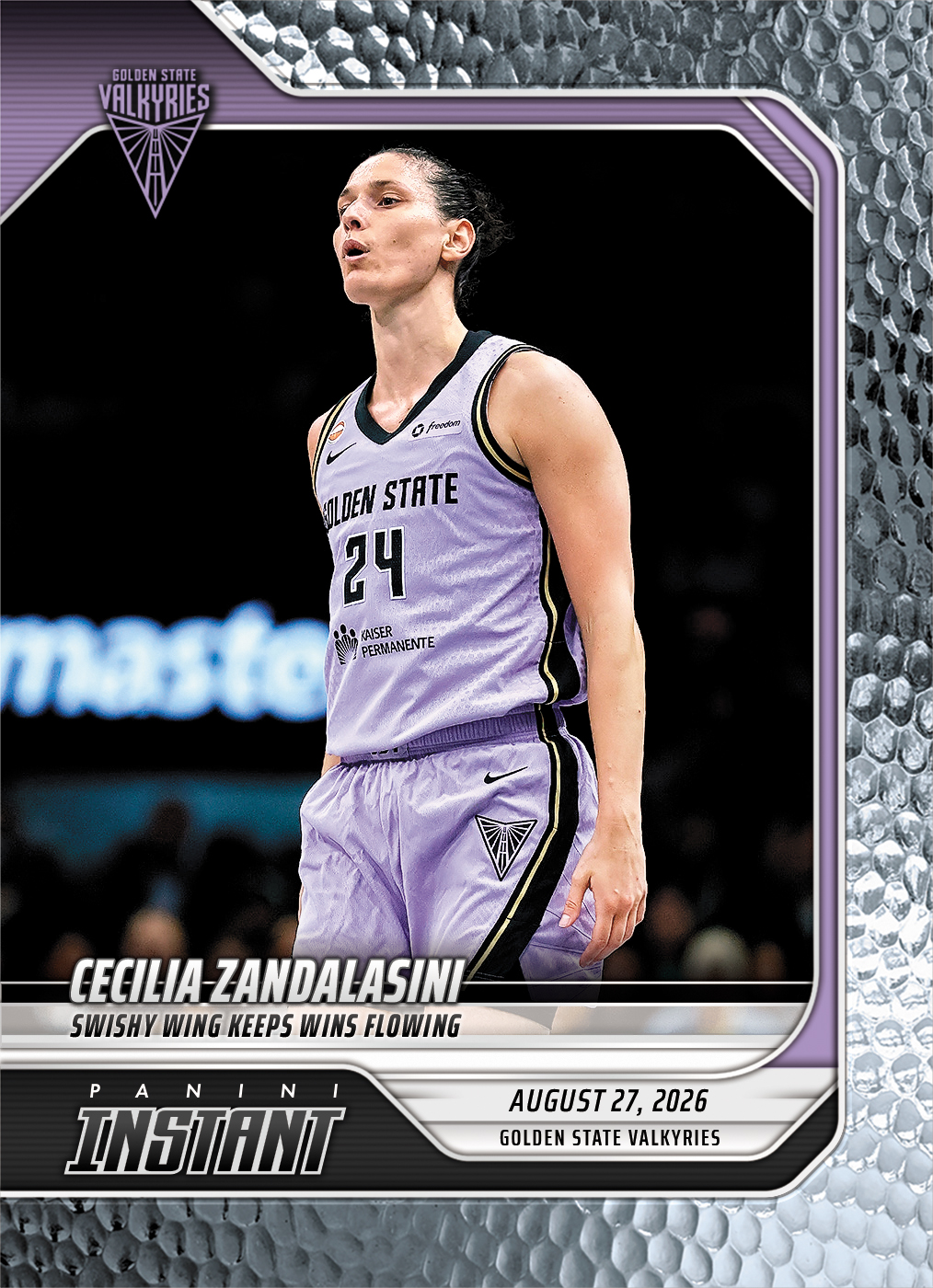 Detailed Image of Cecilia Zandalasini - 2026 Panini Instant WNBA #341 - Metallic /5