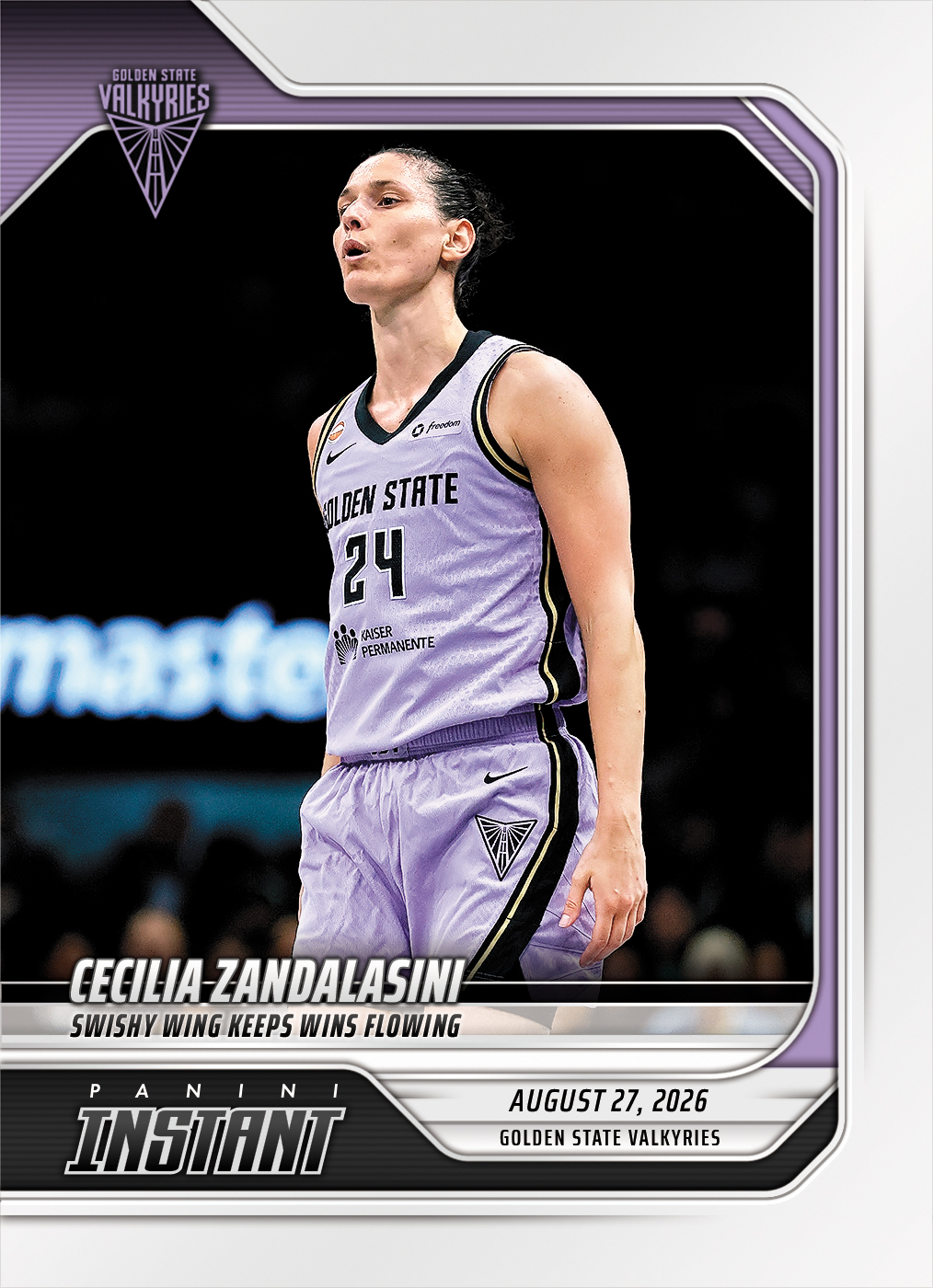 Detailed Image of Cecilia Zandalasini - 2026 Panini Instant WNBA #341 - Base Card 10-pack
